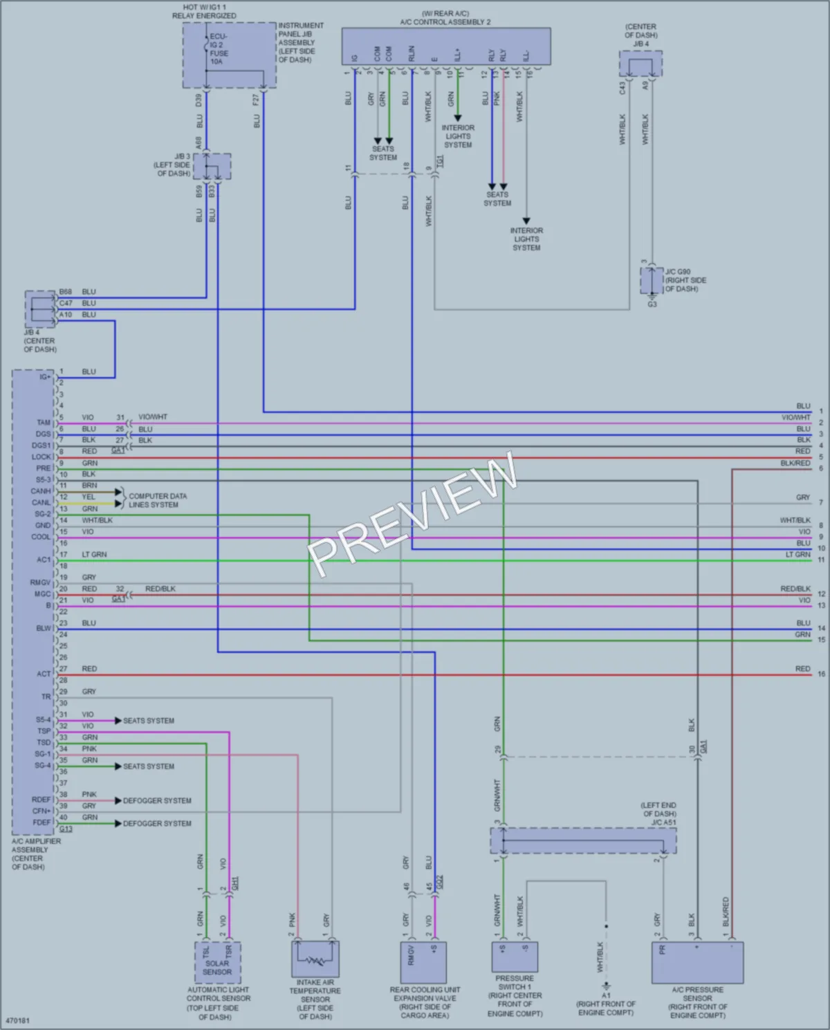 2015 Lexus GX460 Air Conditioning wiring diagram preview