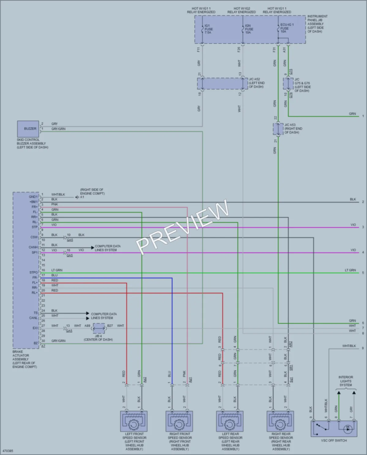 2015 Lexus GX460 Anti Lock Brakes wiring diagram preview