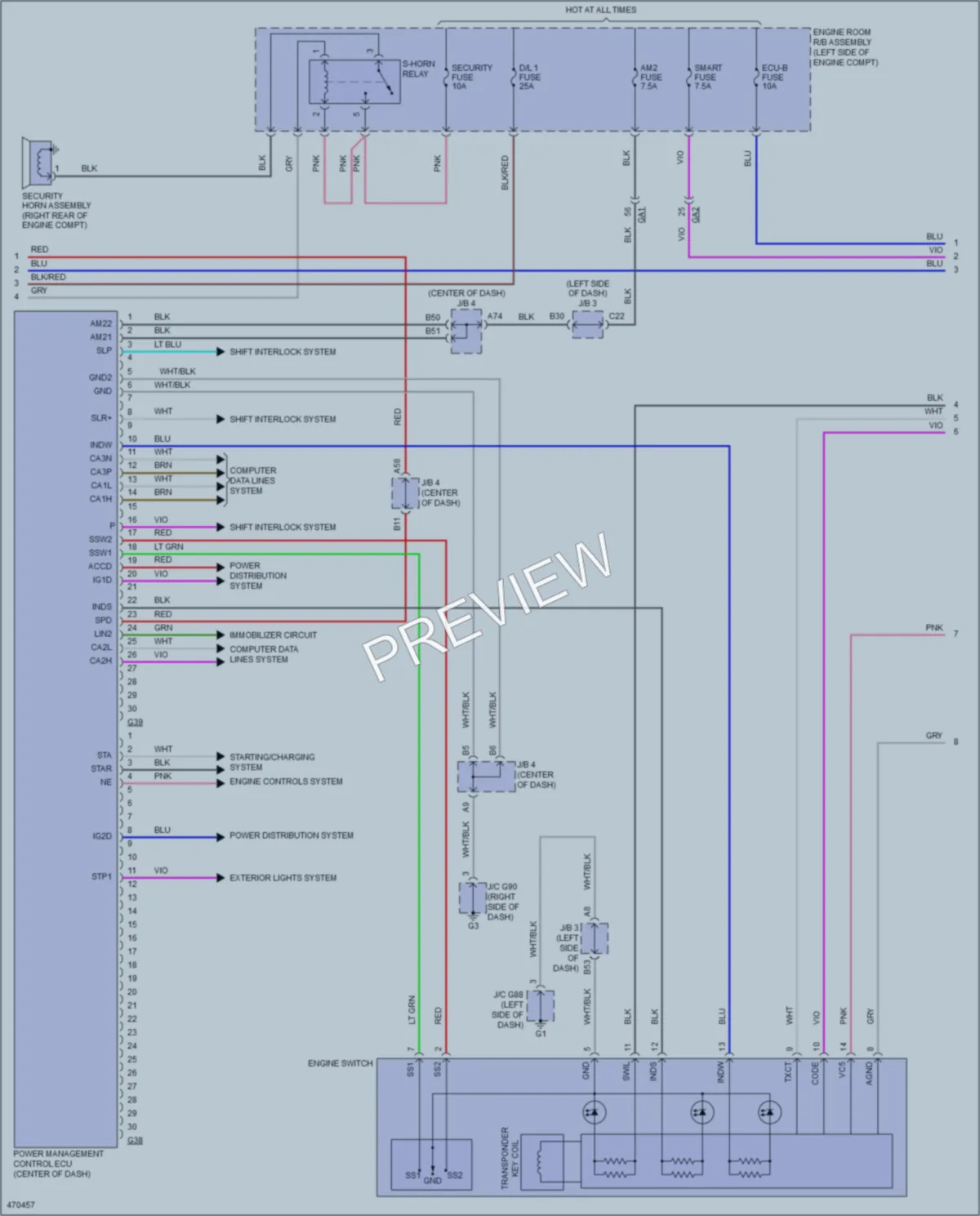 2015 Lexus GX460 Anti Theft wiring diagram preview