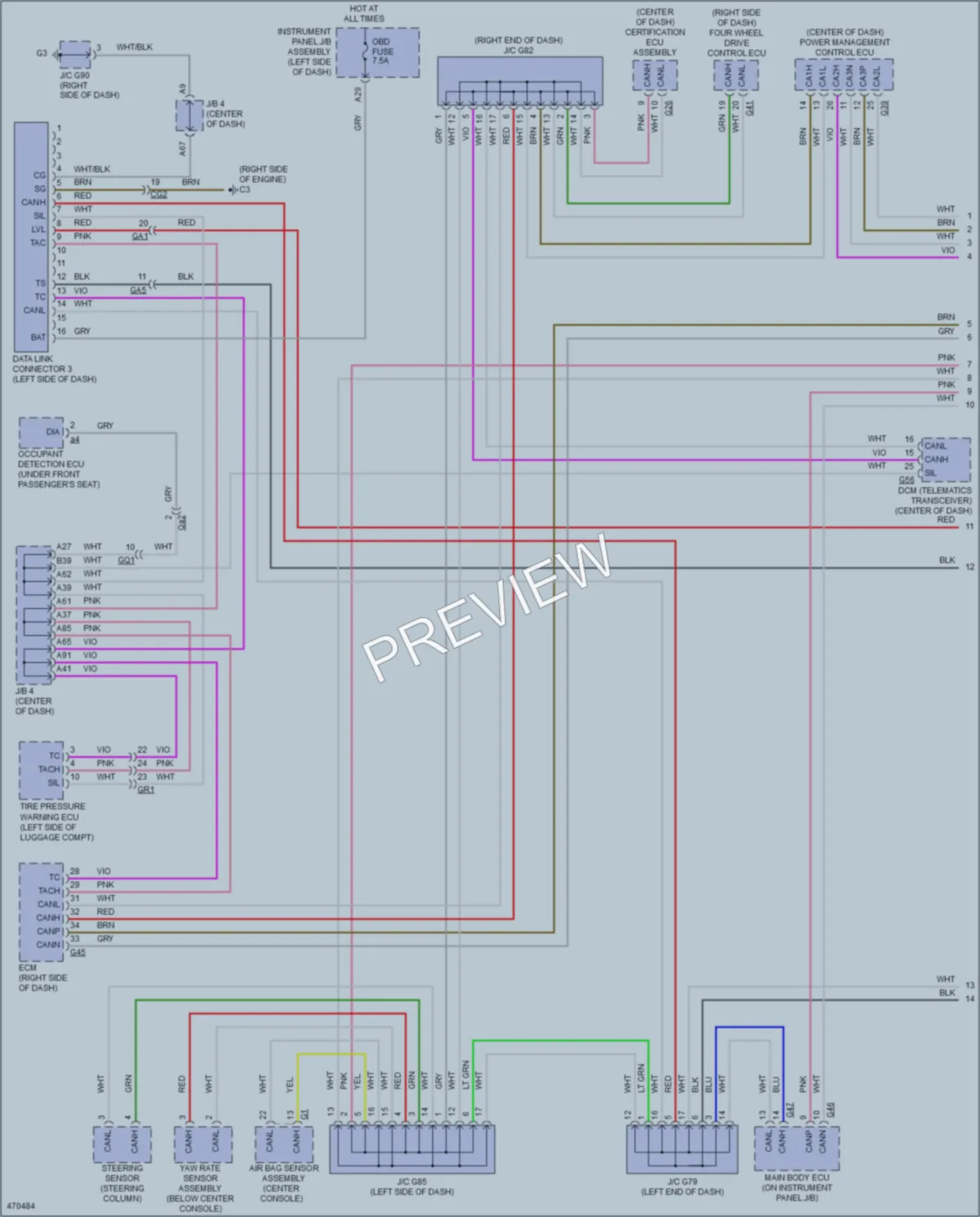 2015 Lexus GX460 Computer Data Lines wiring diagram preview