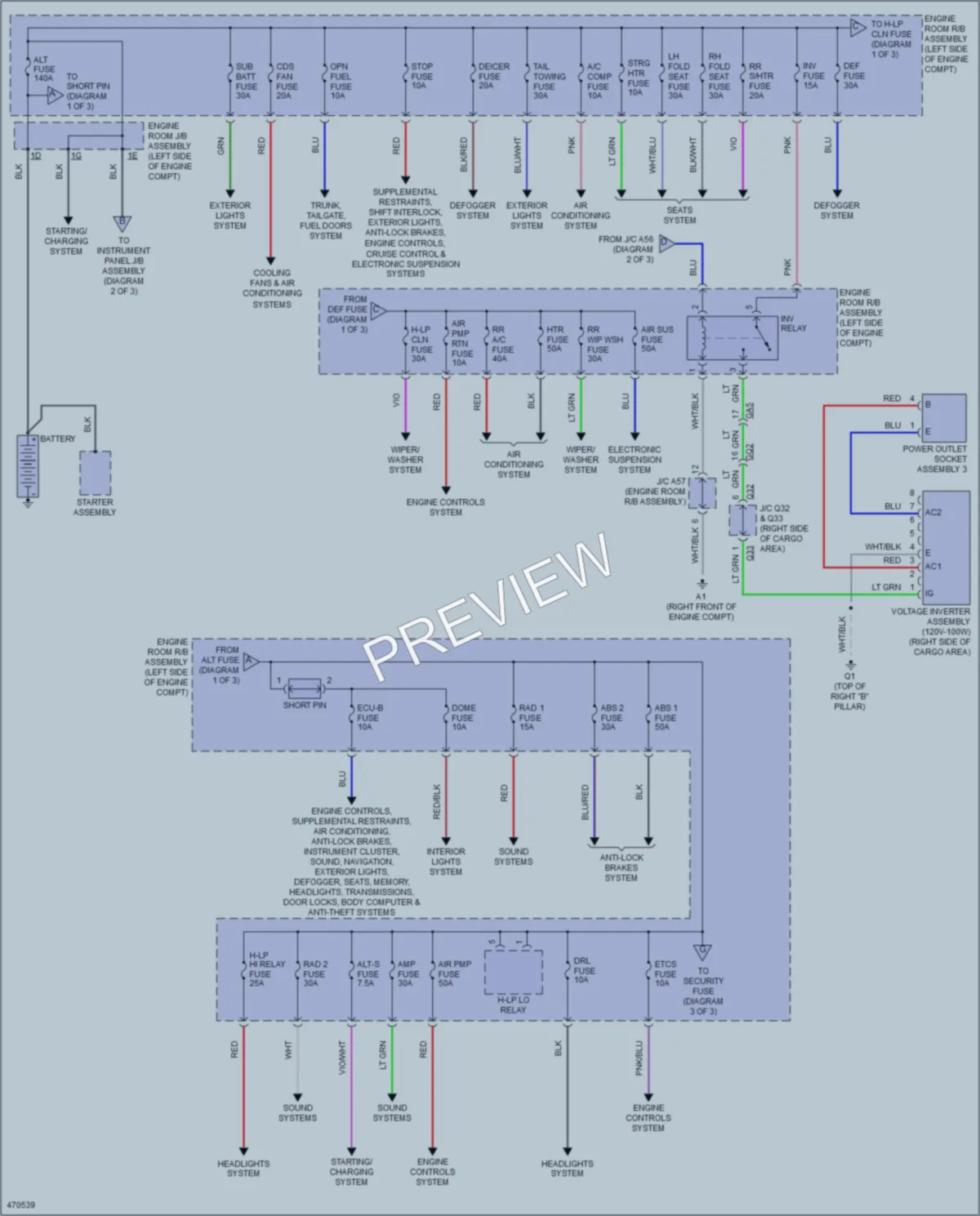 2015 Lexus GX460 Power Distribution wiring diagram preview
