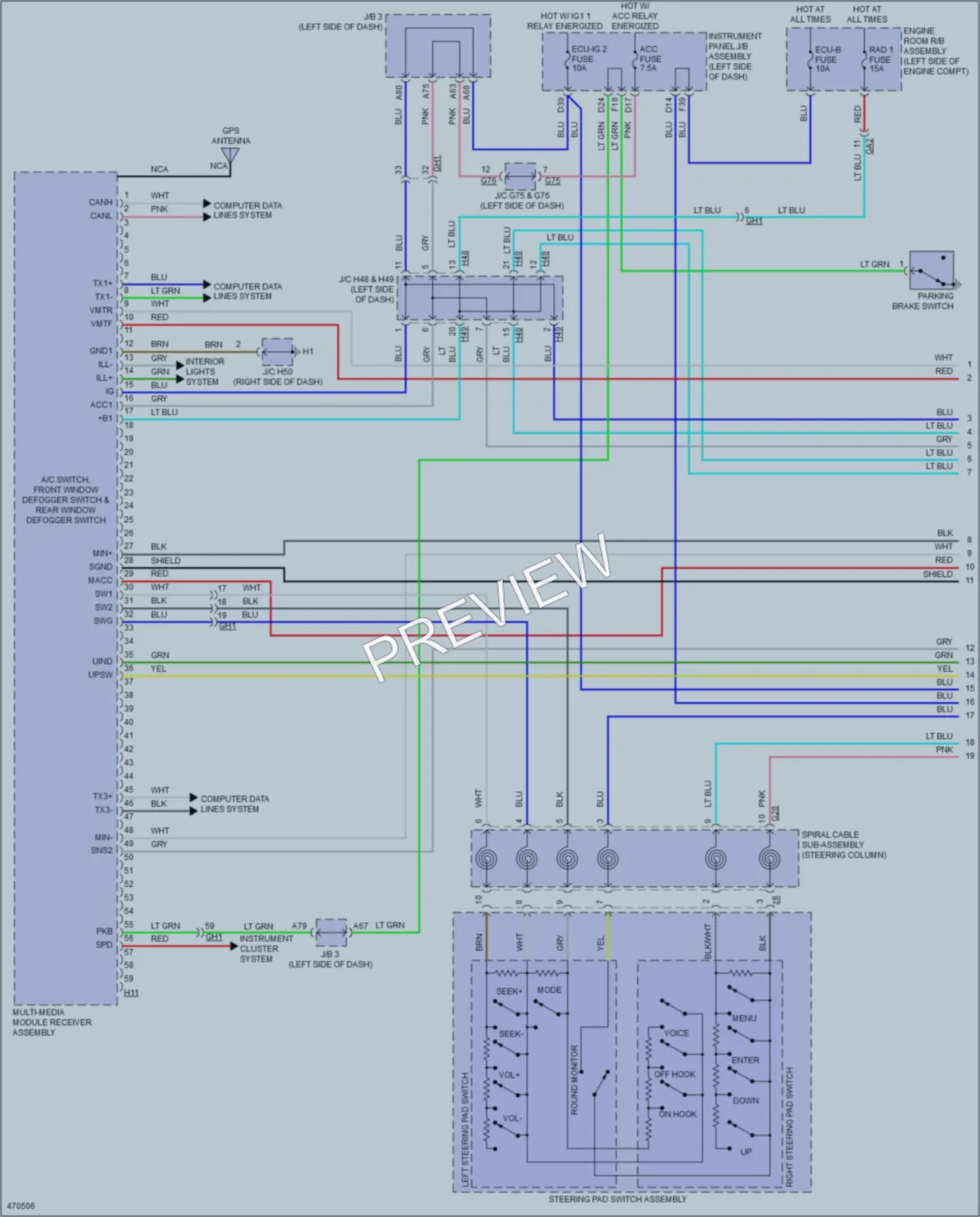 2015 Lexus GX460 Radio wiring diagram preview