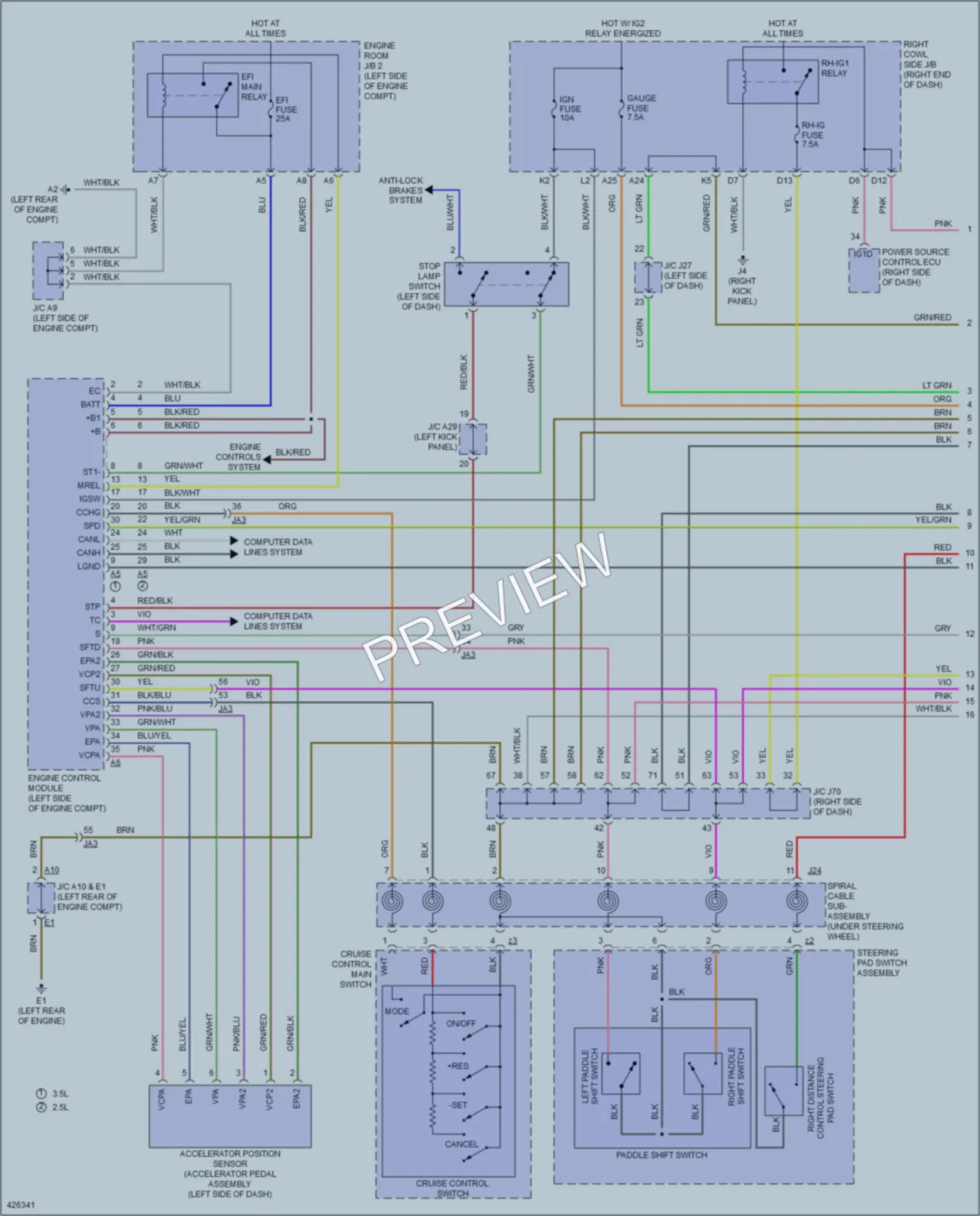 2015 Lexus IS250C Cruise Control wiring diagram preview