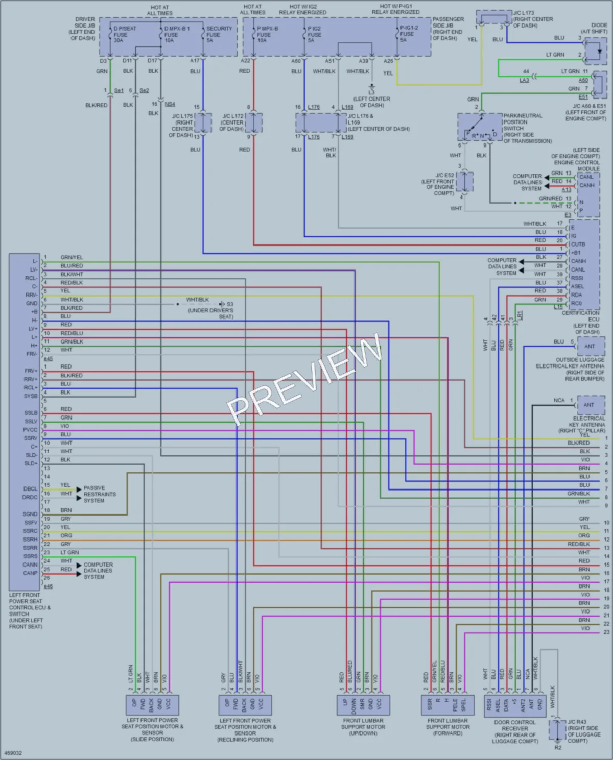 2015 Lexus LS460 Memory Systems wiring diagram preview