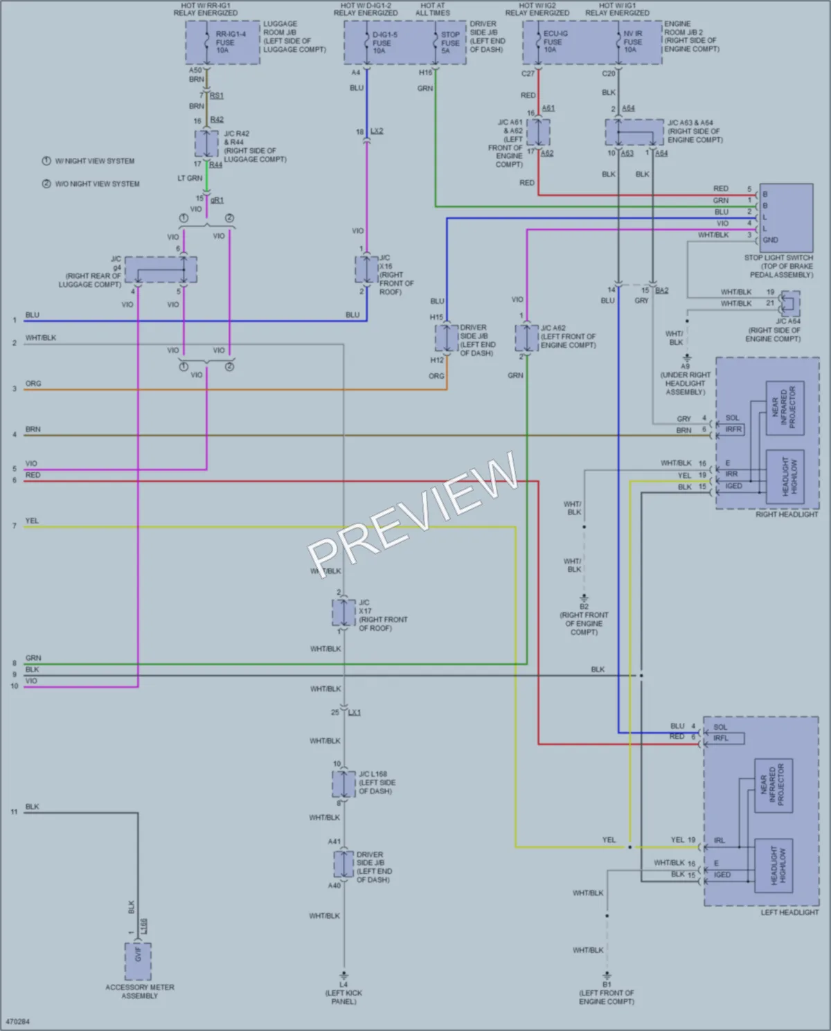 2015 Lexus LS460 Navigation wiring diagram preview
