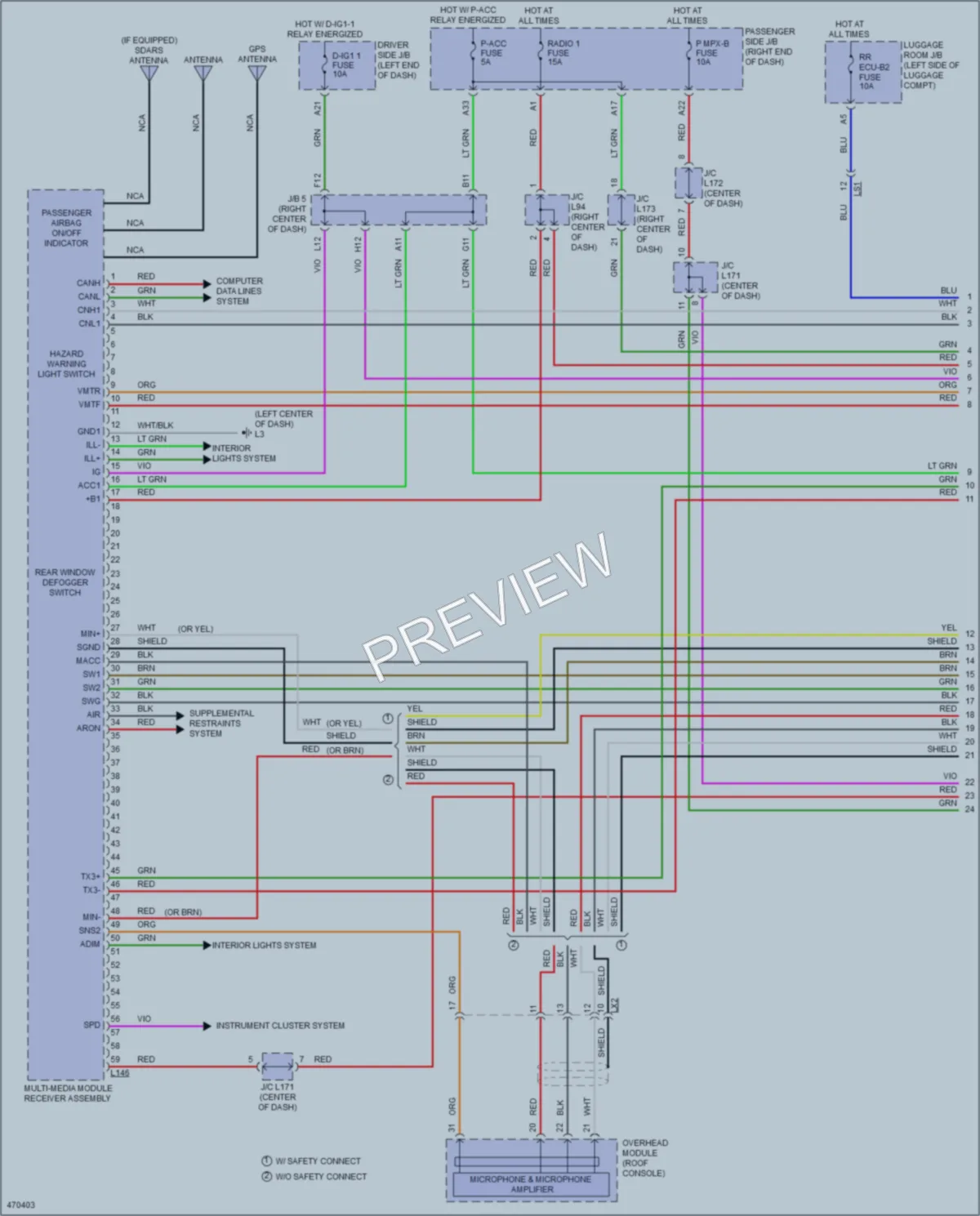 2015 Lexus LS460 Radio wiring diagram preview
