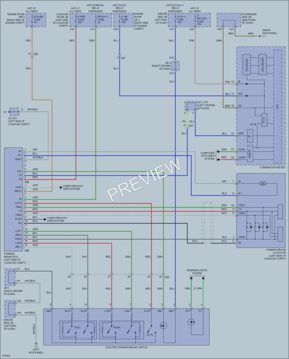 2015 Lexus LS460 Shift Interlock wiring diagram preview