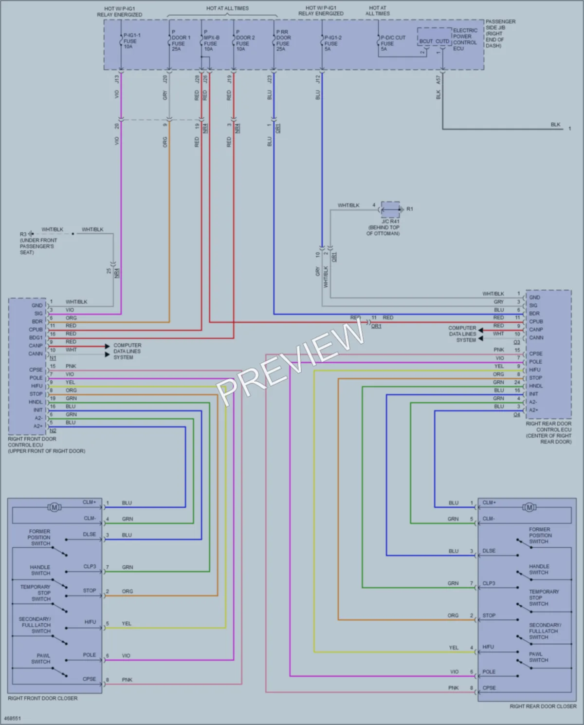 2015 Lexus LS460 Trunk Tailgate Fuel Door wiring diagram preview