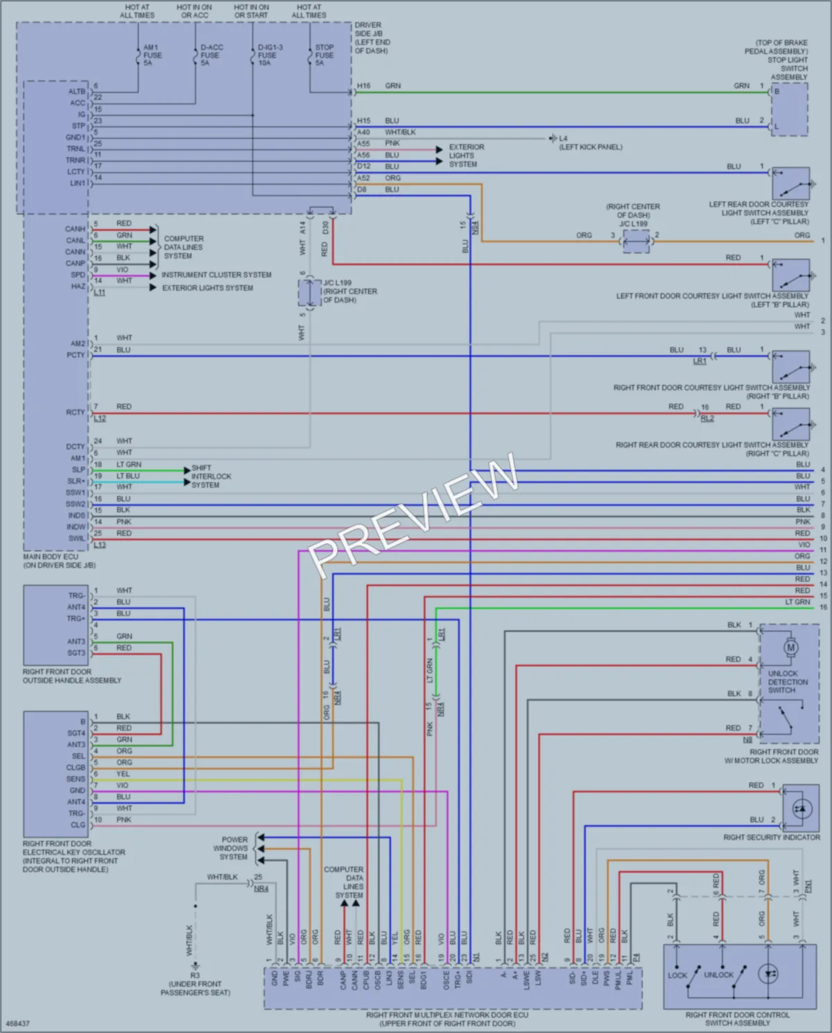 2015 Lexus LS600h Anti Theft wiring diagram preview