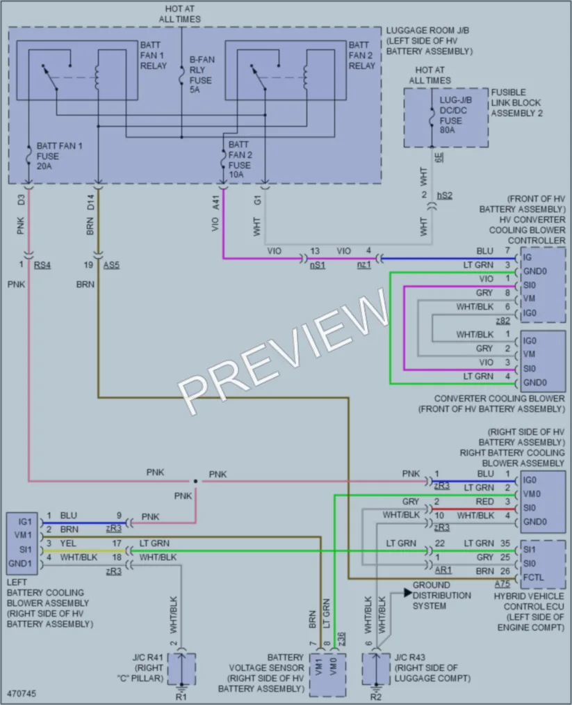 2015 Lexus LS600h Cooling Fan wiring diagram preview