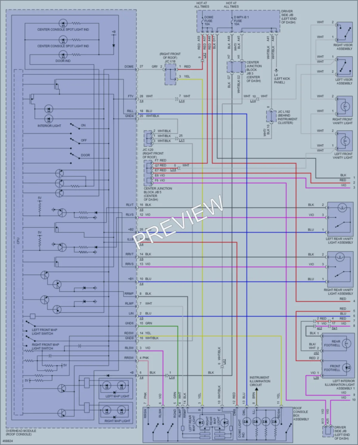 2015 Lexus LS600h Interior Lights wiring diagram preview
