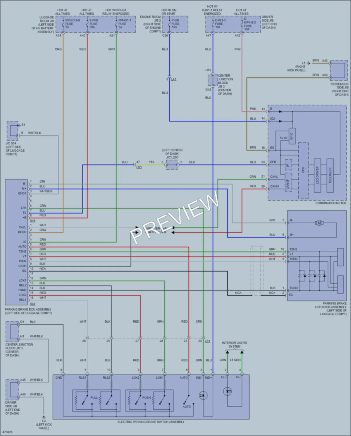 2015 Lexus LS600h Shift Interlock wiring diagram preview