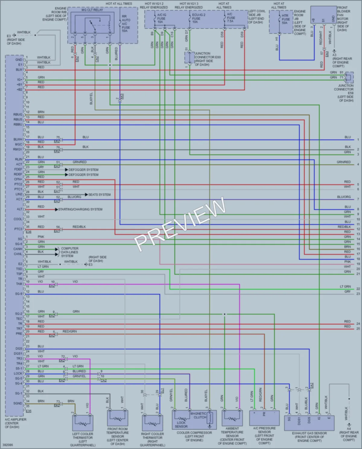 2015 Lexus LX570 Air Conditioning wiring diagram preview