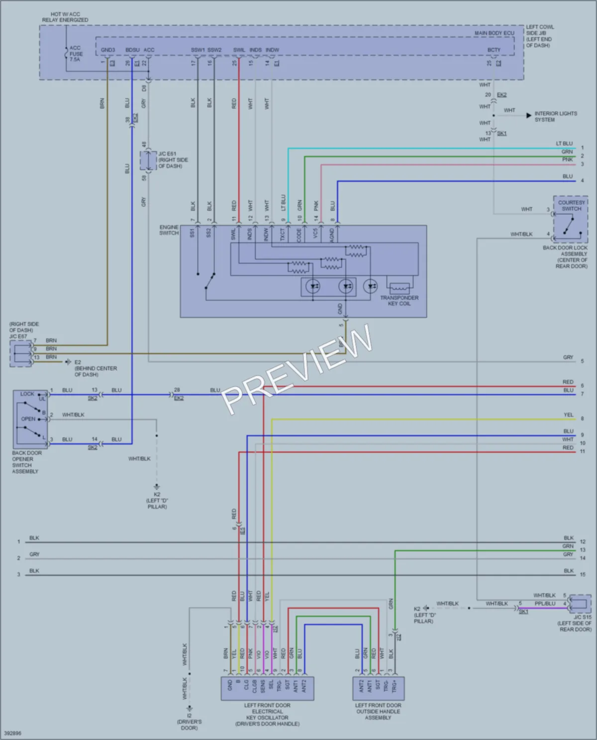 2015 Lexus LX570 Anti Theft wiring diagram preview