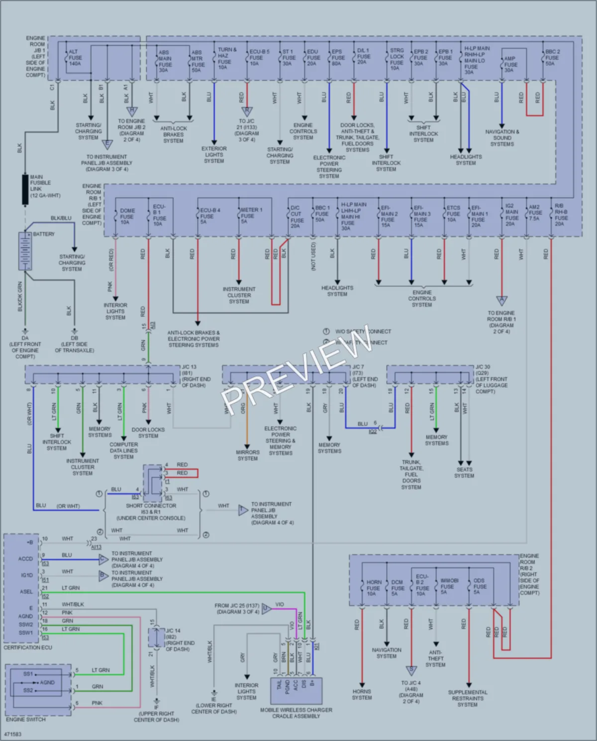 2015 Lexus NX200t Power Distribution wiring diagram preview