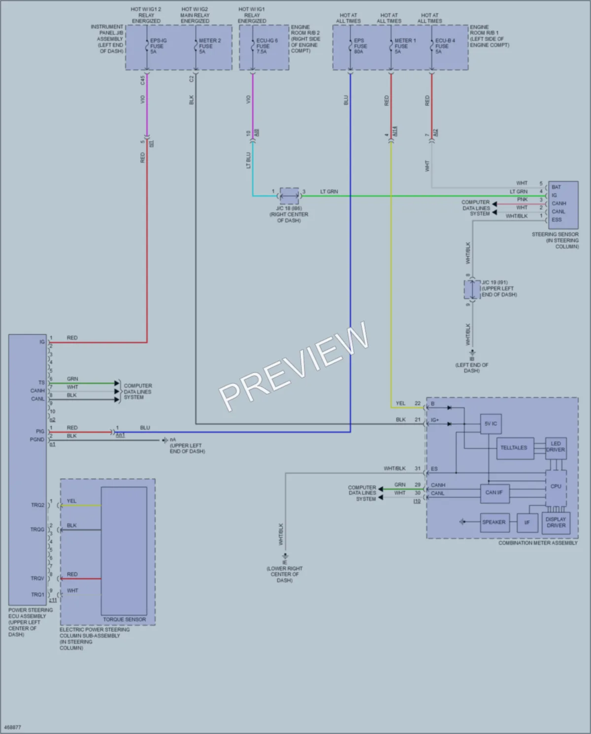 2015 Lexus NX300h Electronic Power Steering wiring diagram preview