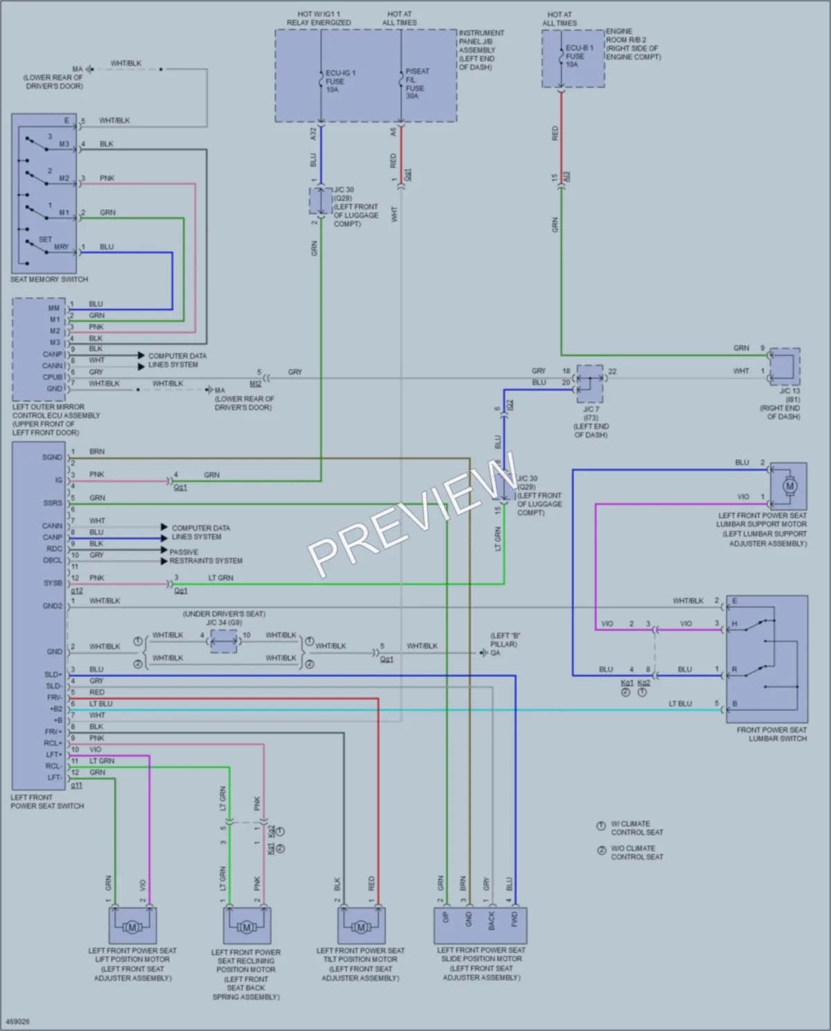 2015 Lexus NX300h Memory Systems wiring diagram preview