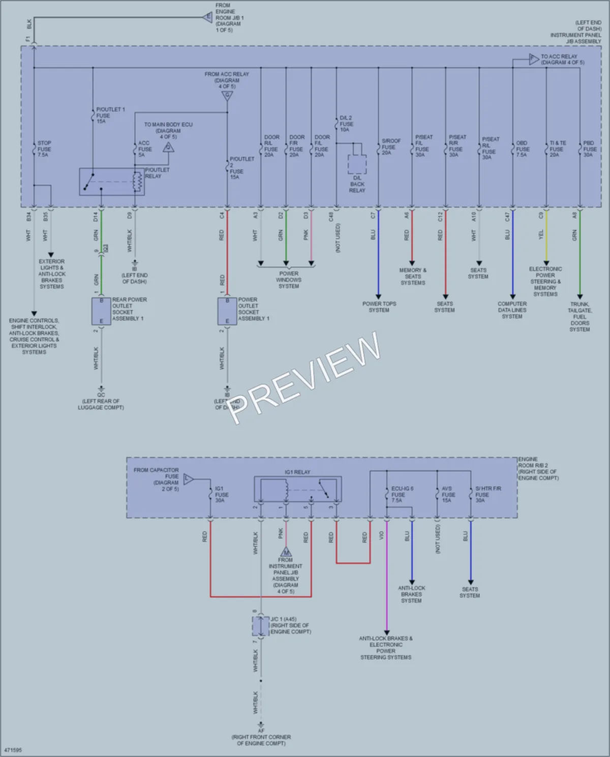 2015 Lexus NX300h Power Distribution wiring diagram preview