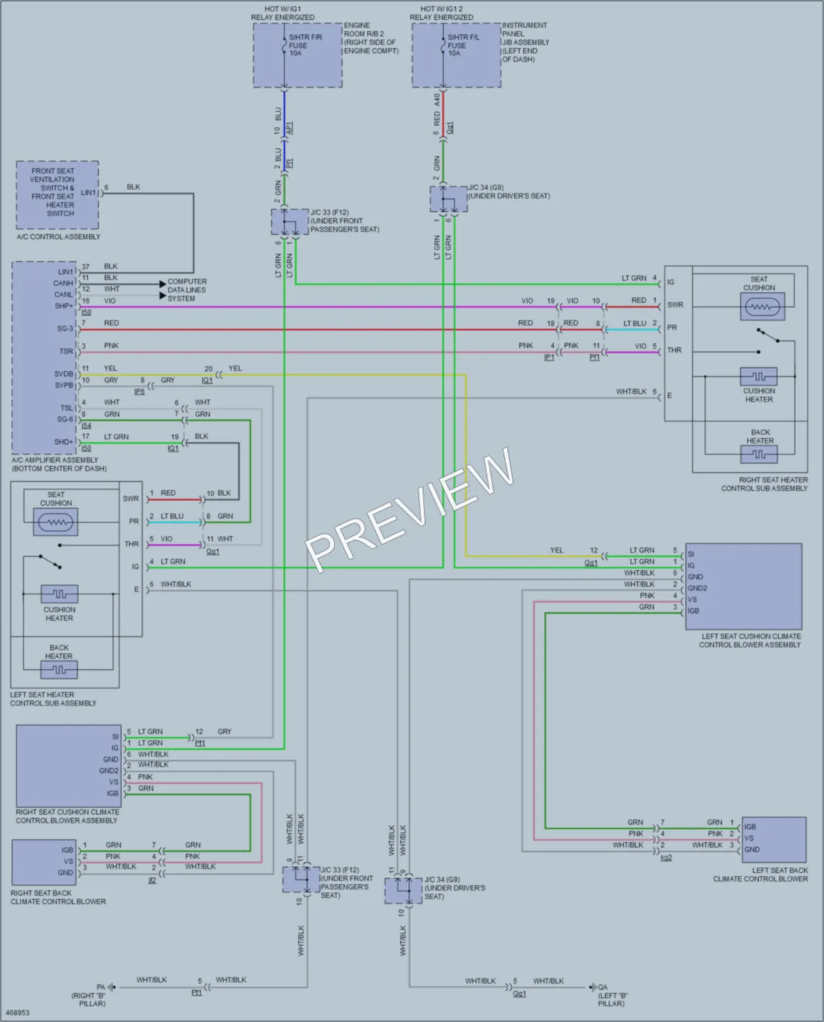 2015 Lexus NX300h Power Seats wiring diagram preview