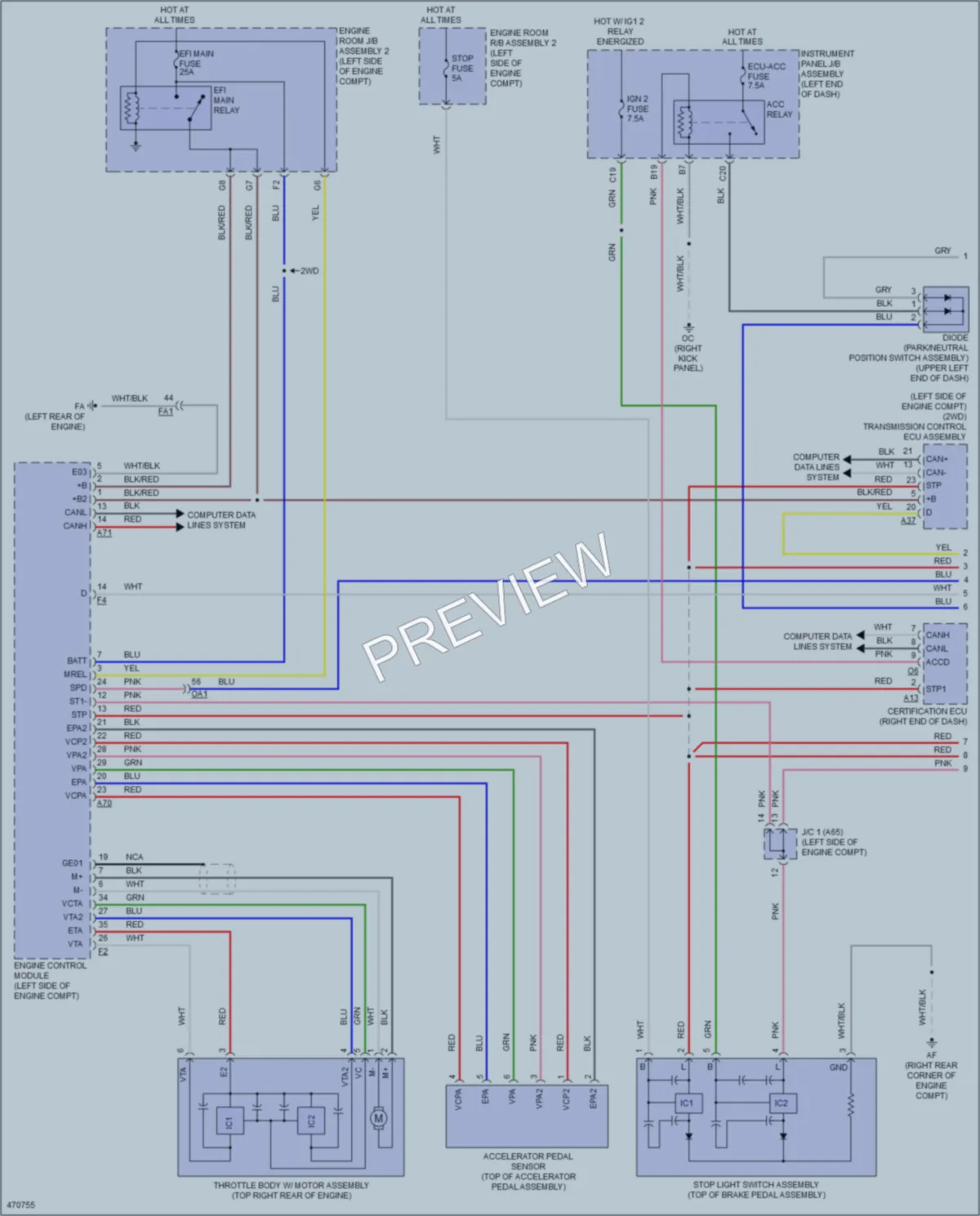 2015 Lexus RC350 Cruise Control wiring diagram preview