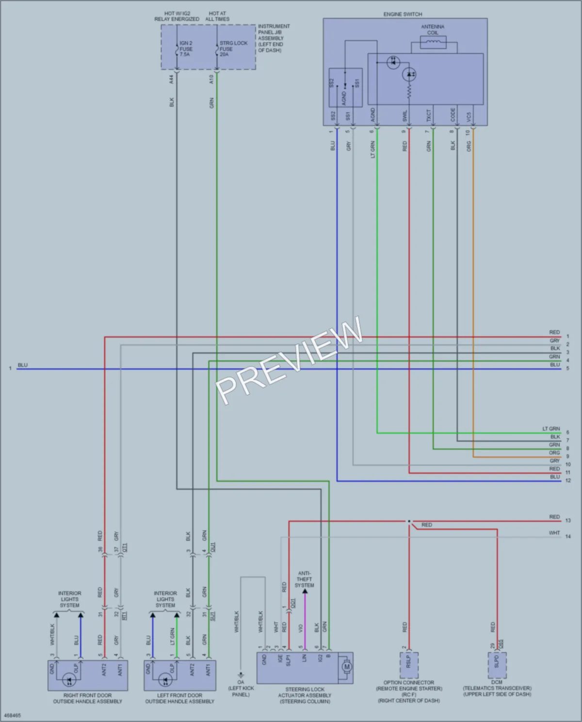 2015 Lexus RCF Anti Theft wiring diagram preview