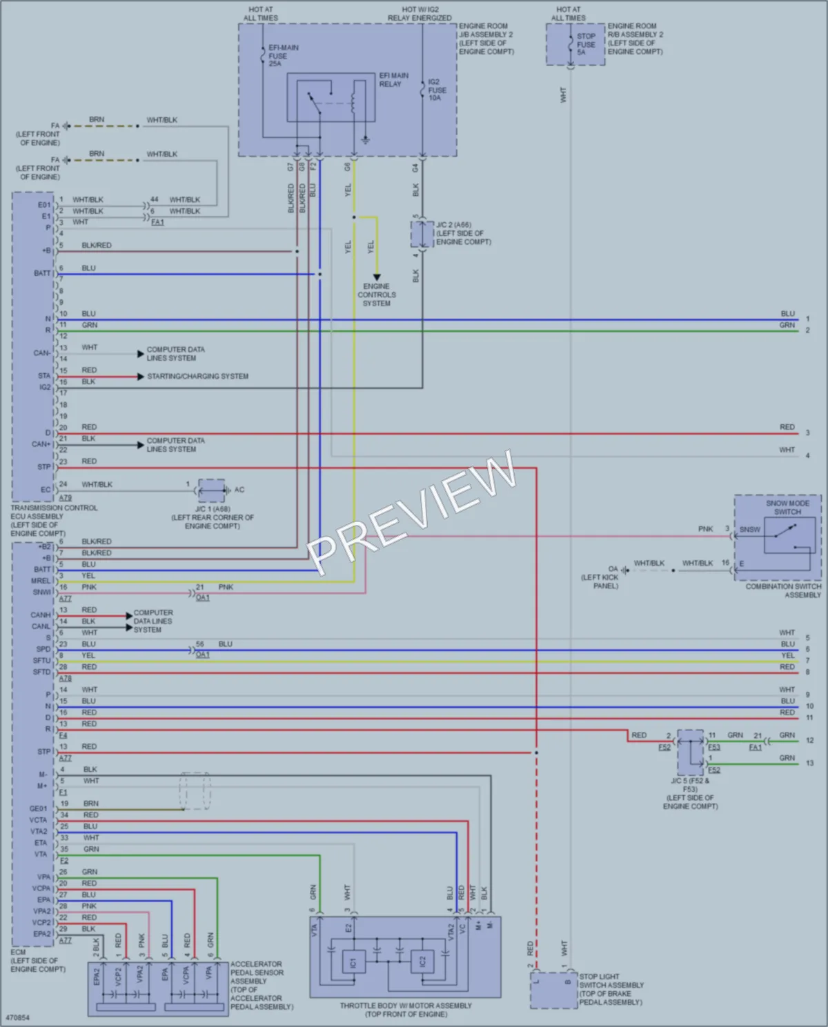 2015 Lexus RCF Transmission wiring diagram preview