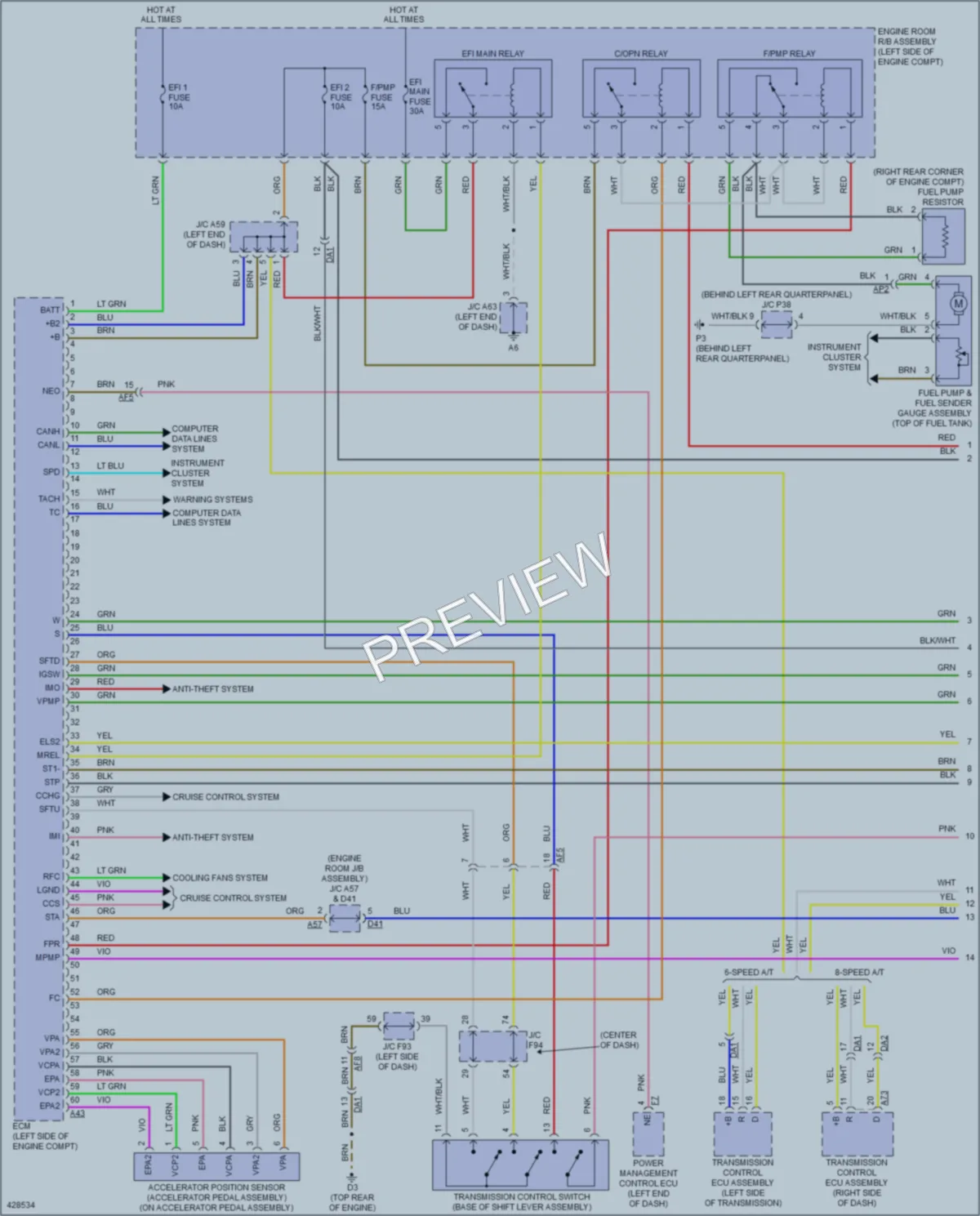 2015 Lexus RX350 Engine Performance wiring diagram preview