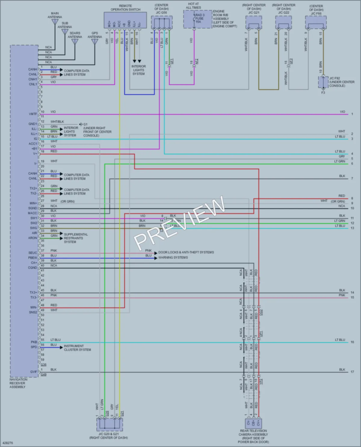 2015 Lexus RX350 Radio wiring diagram preview