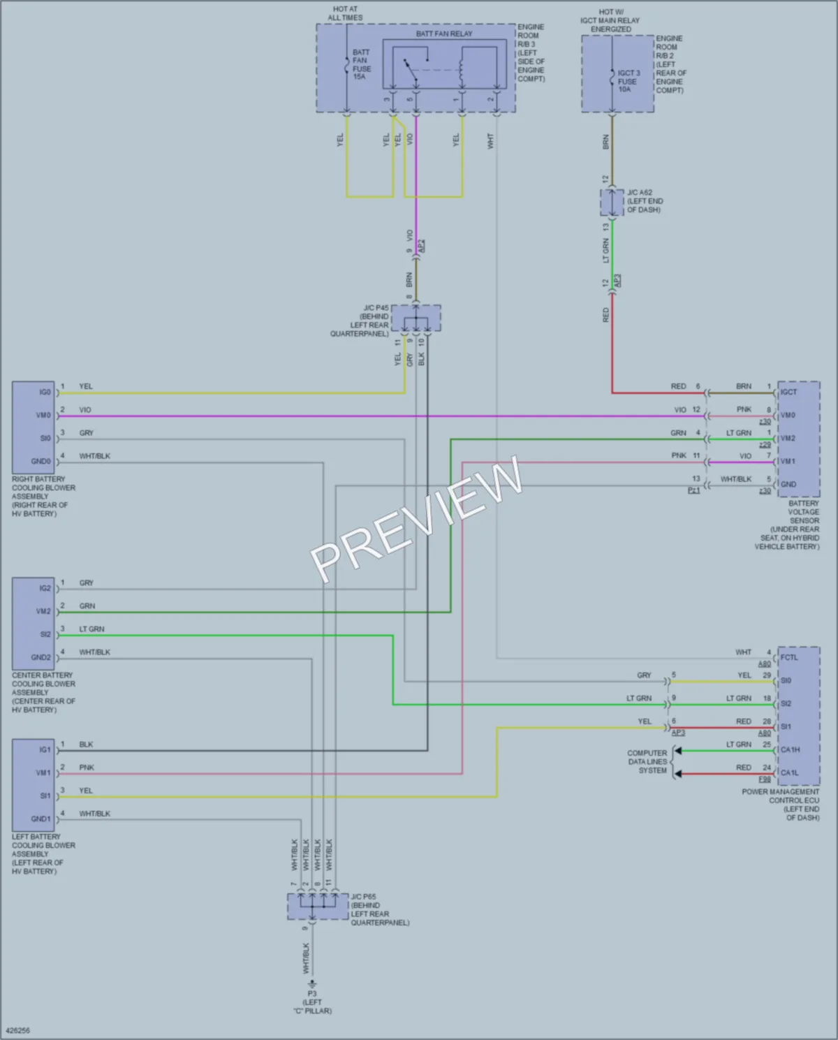 2015 Lexus RX450h Cooling Fan wiring diagram preview