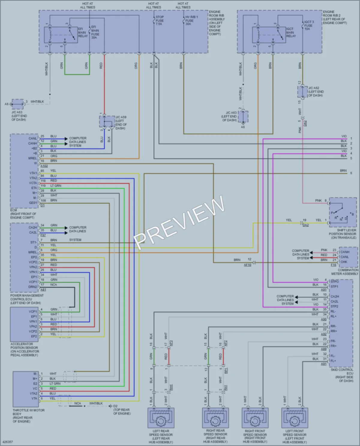 2015 Lexus RX450h Cruise Control wiring diagram preview