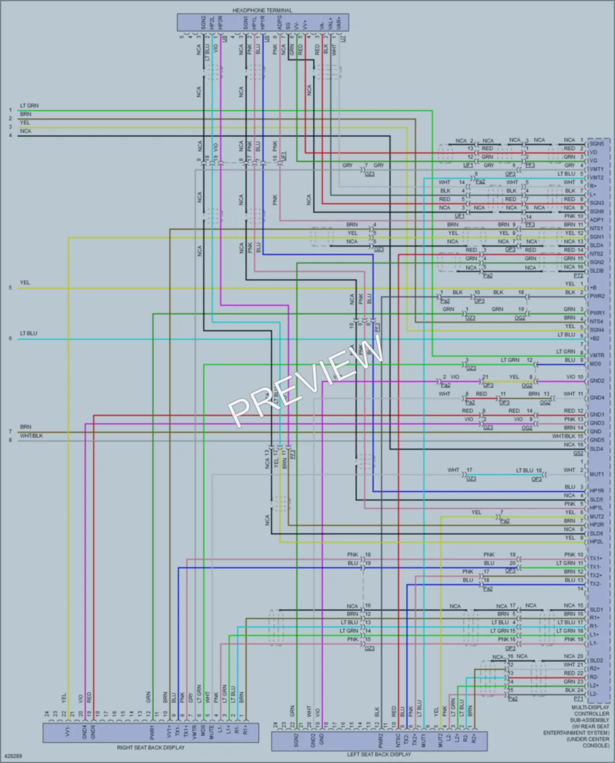 2015 Lexus RX450h Radio wiring diagram preview