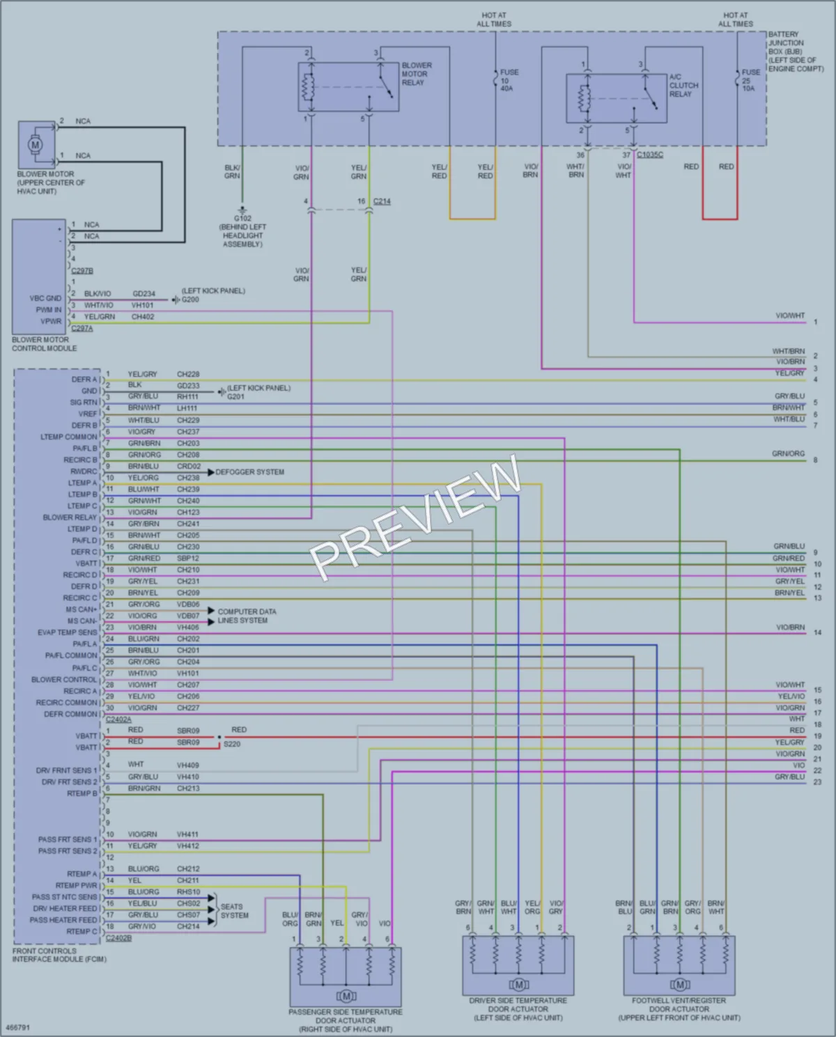 2015 Lincoln MKC Air Conditioning wiring diagram preview