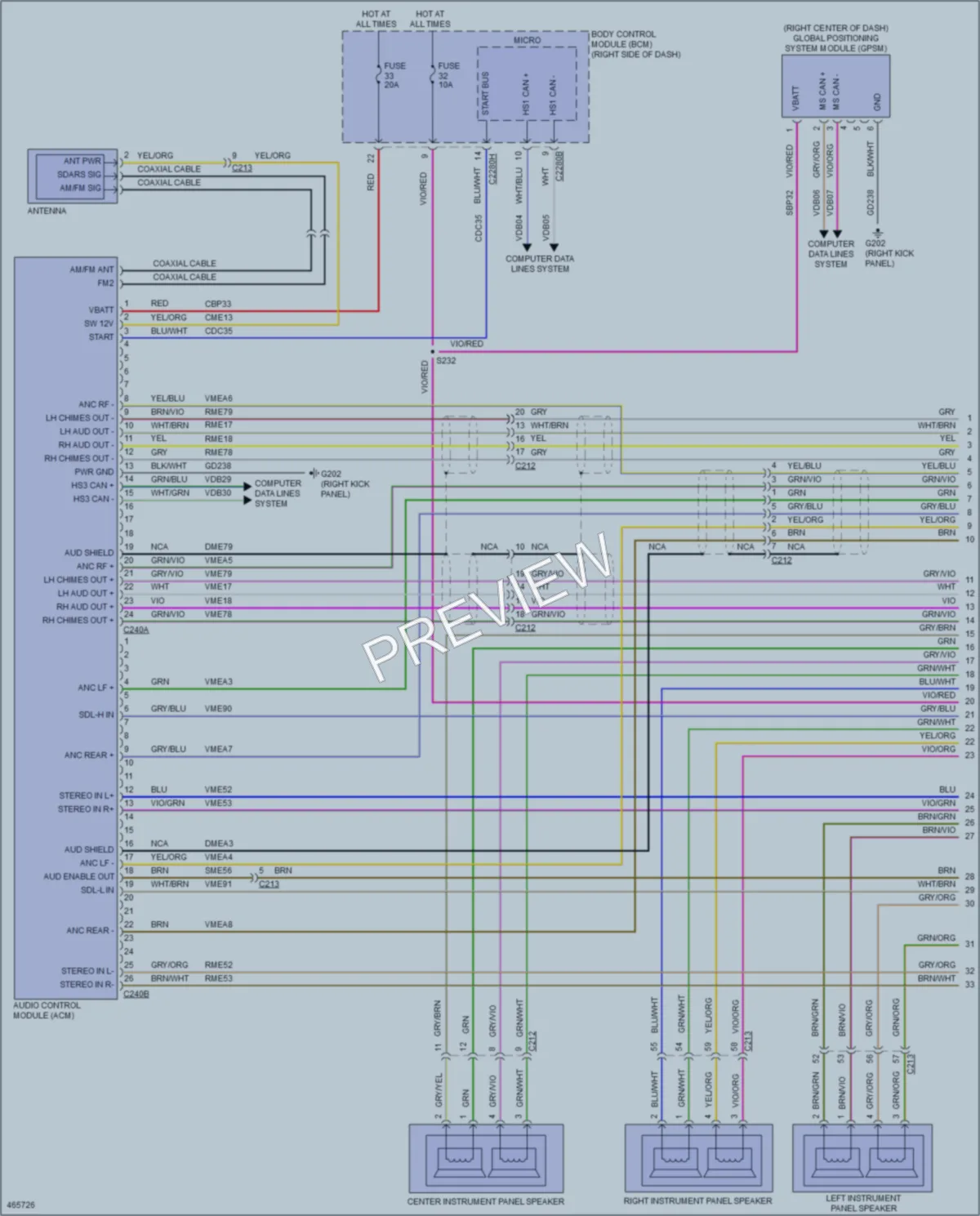 2015 Lincoln MKC Radio wiring diagram preview