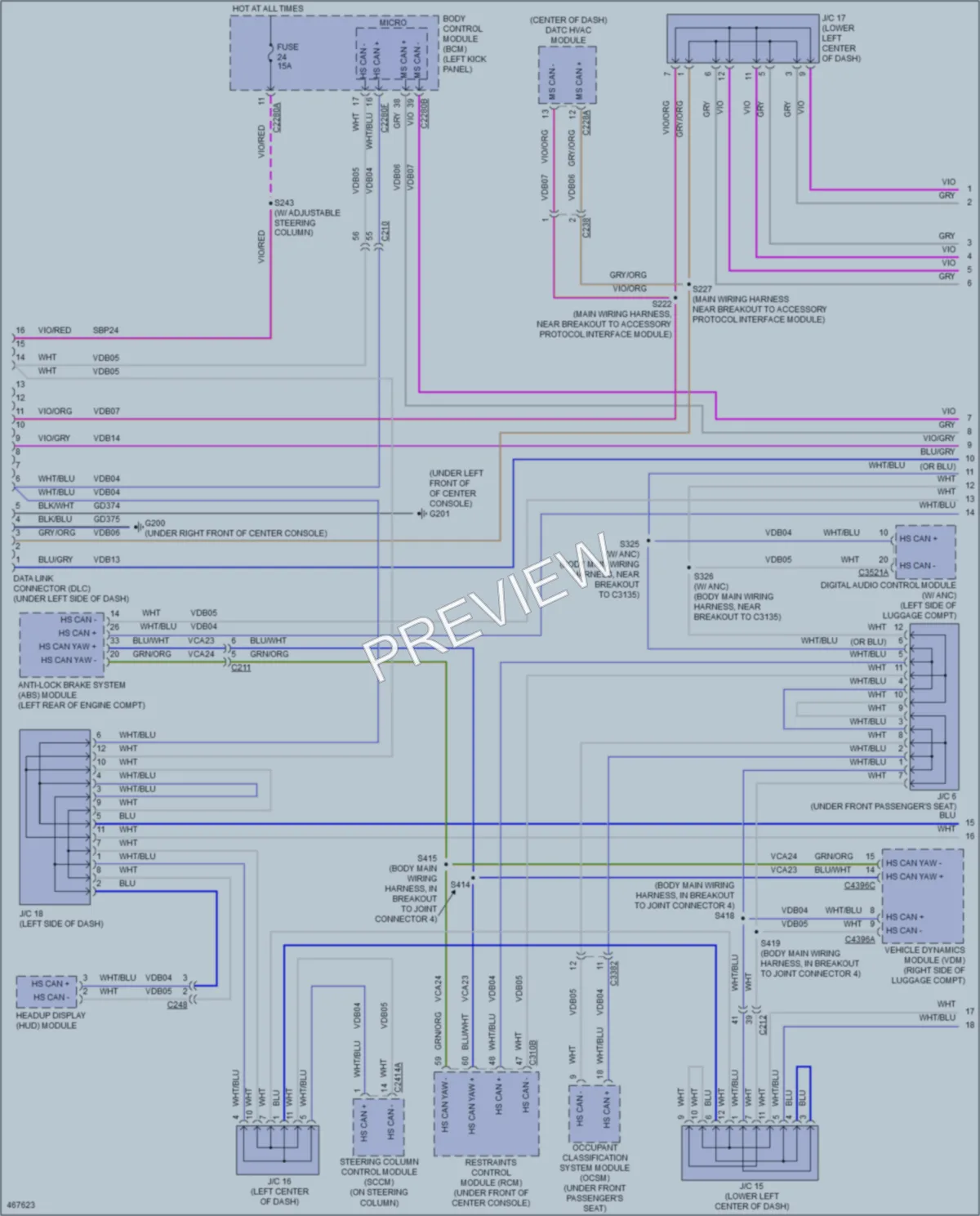 2015 Lincoln MKS Computer Data Lines wiring diagram preview