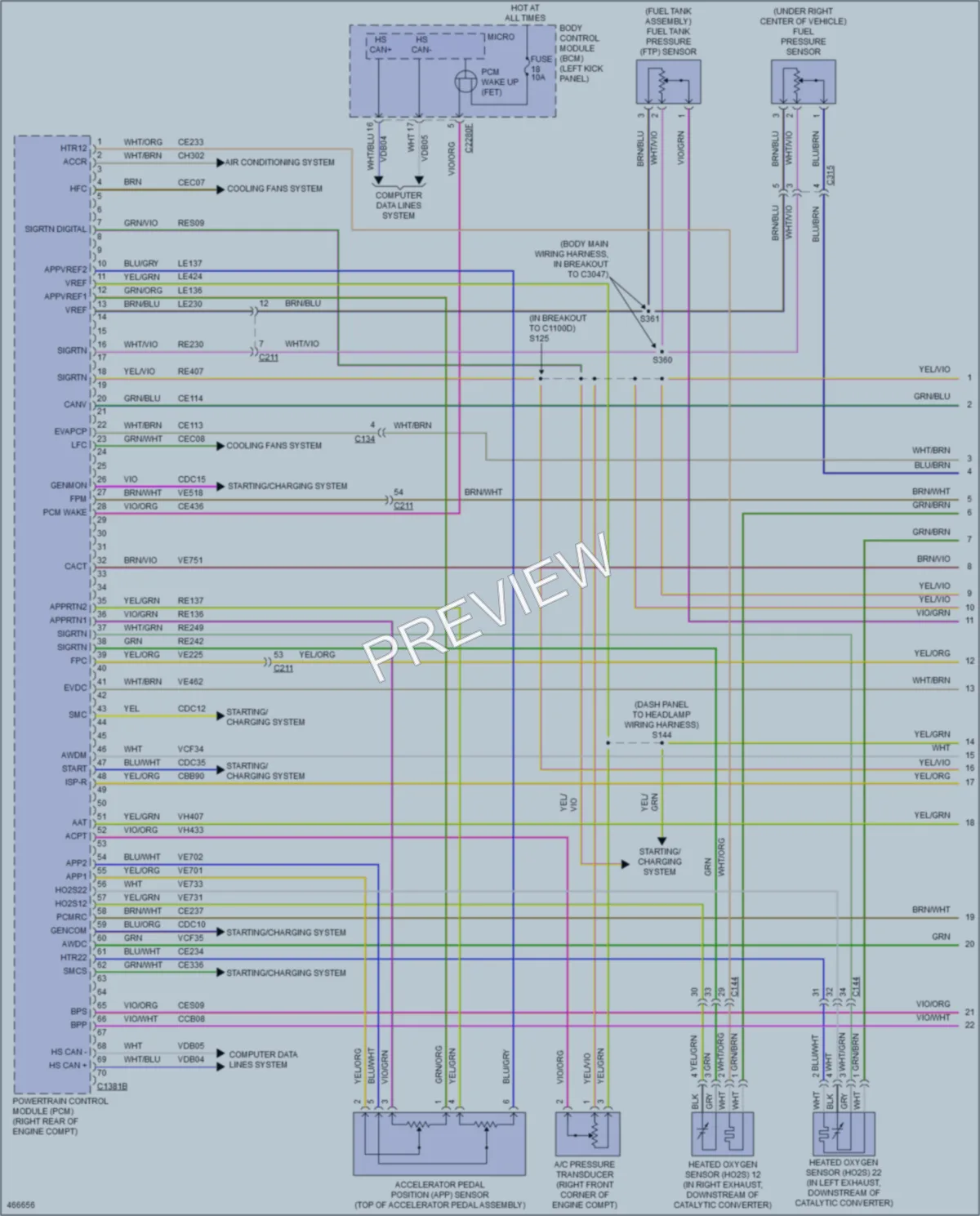 2015 Lincoln MKS Engine Performance wiring diagram preview