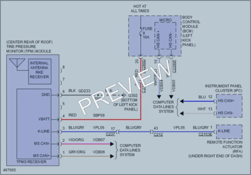 2015 Lincoln MKS Warning Systems wiring diagram preview