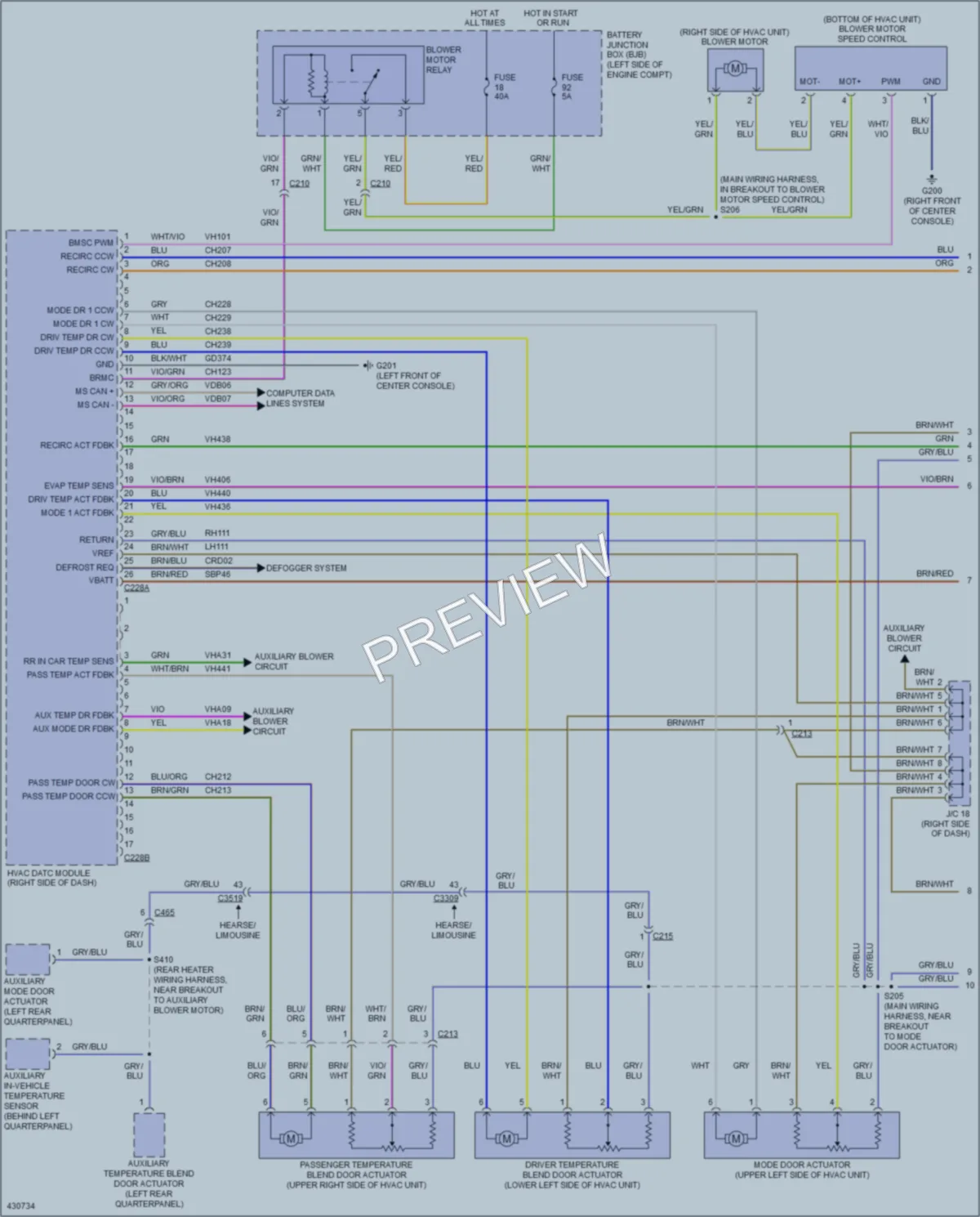 2015 Lincoln MKT Air Conditioning wiring diagram preview