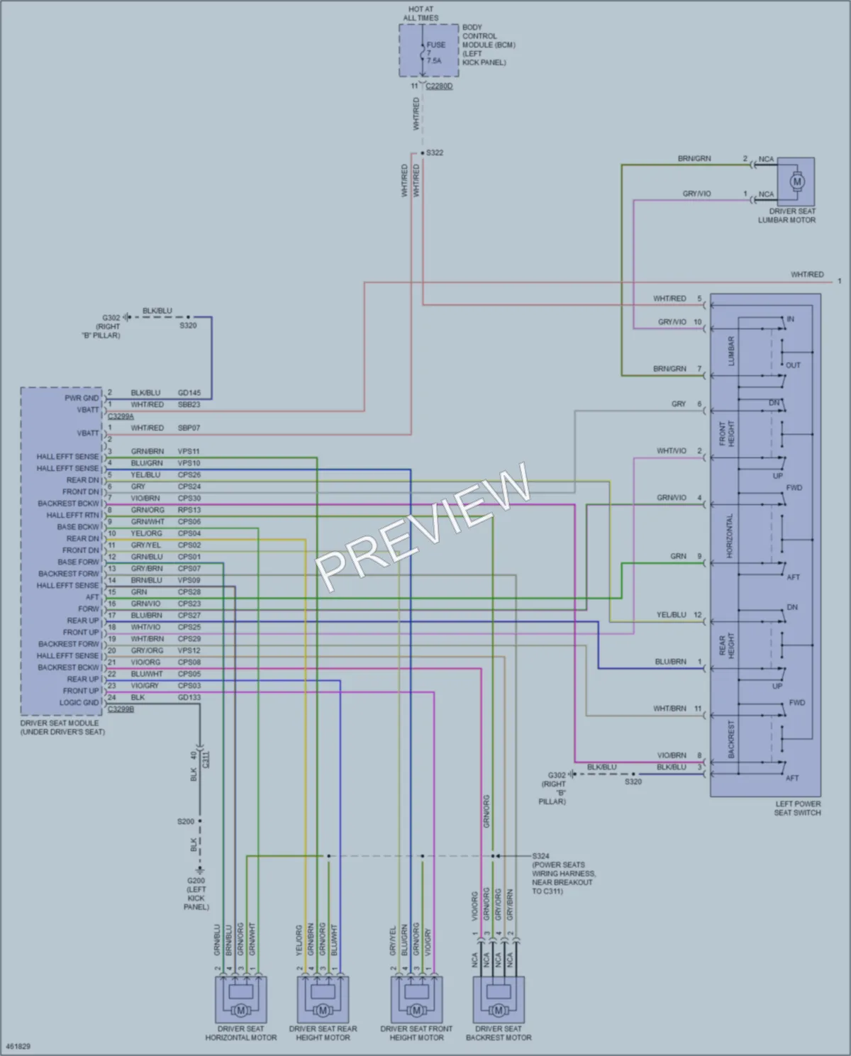 2015 Lincoln MKX Memory Systems wiring diagram preview
