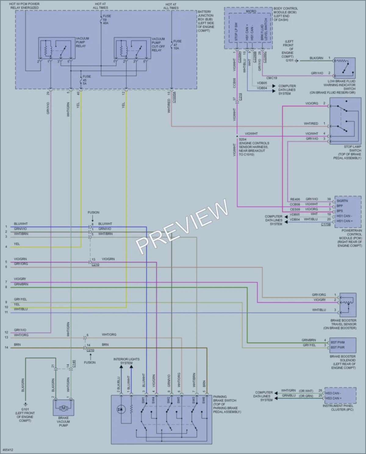 2015 Lincoln MKZ Anti Lock Brakes wiring diagram preview