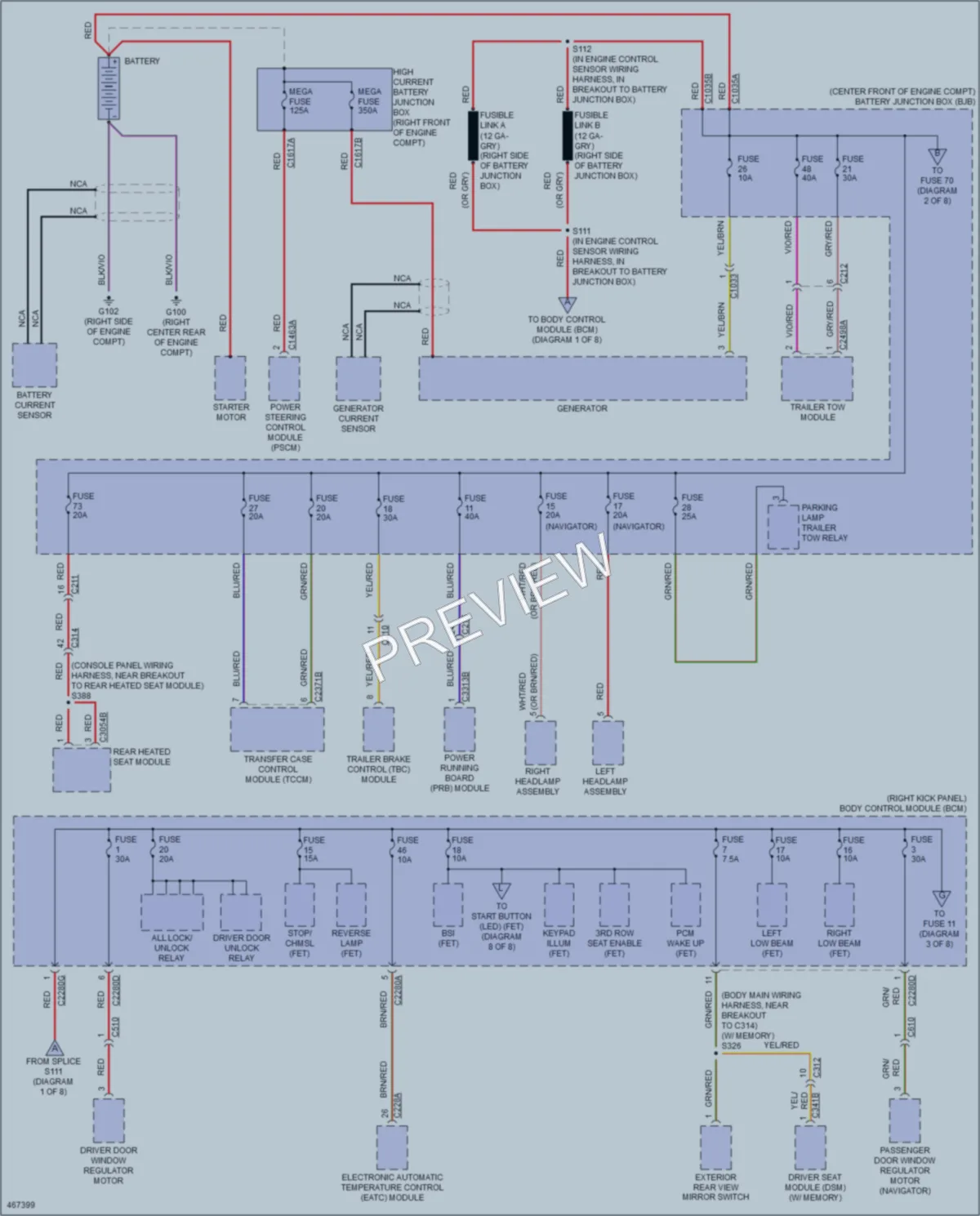 2015 Lincoln NavigatorL Power Distribution wiring diagram preview