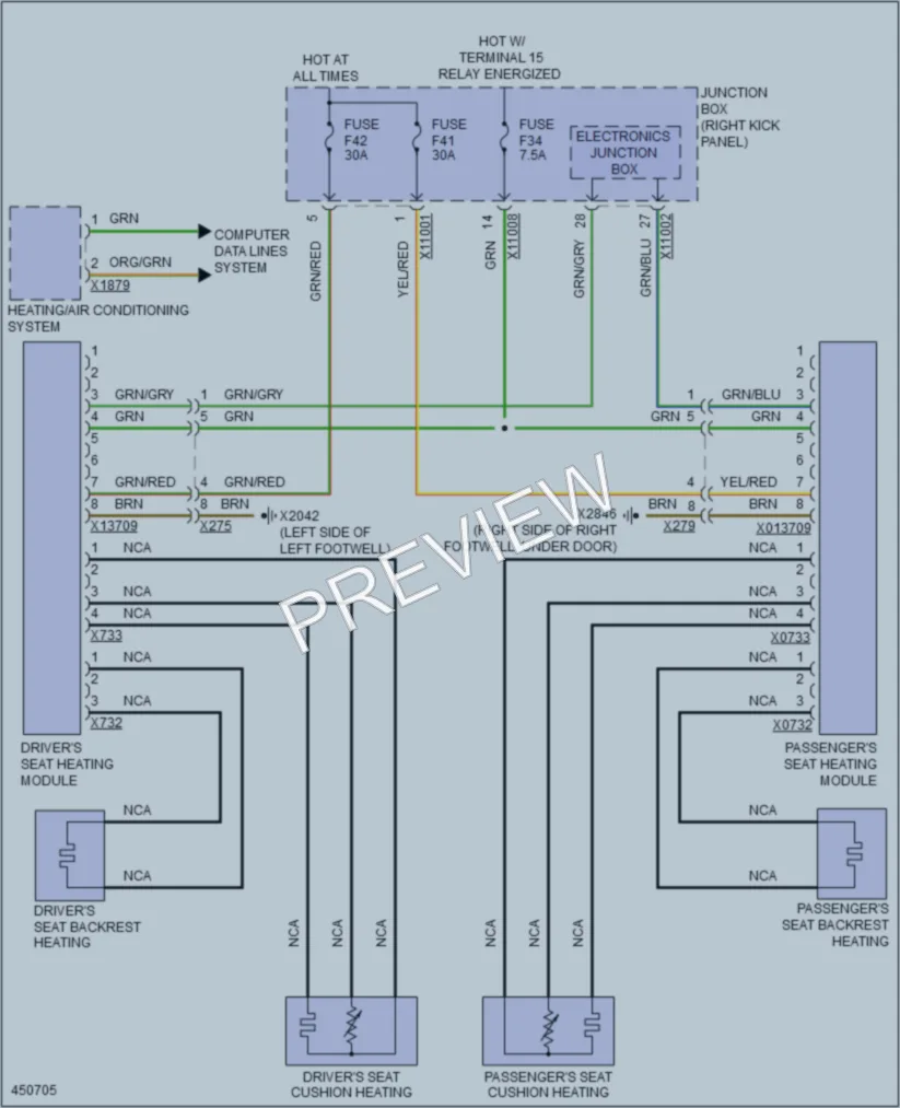 2015 MINI Cooper Power Seats wiring diagram preview