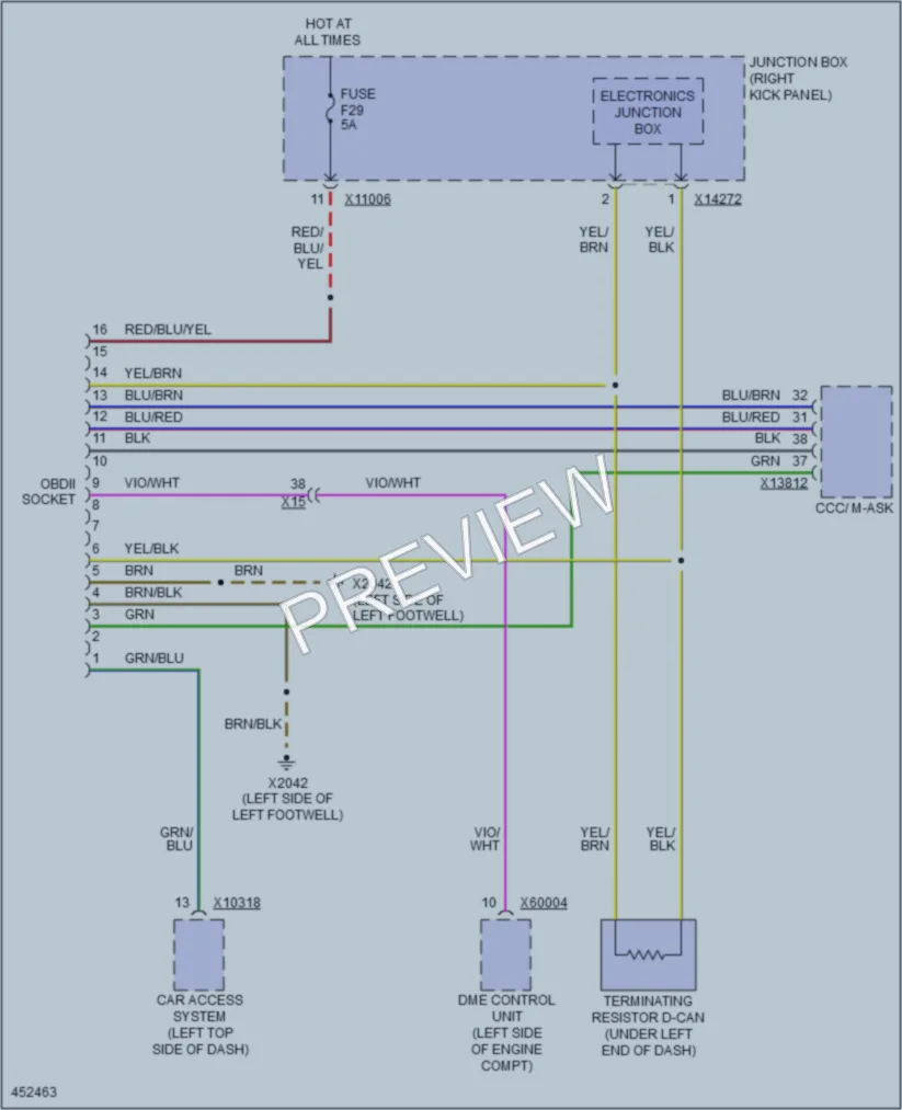 2015 MINI CooperCountryman Computer Data Lines wiring diagram preview