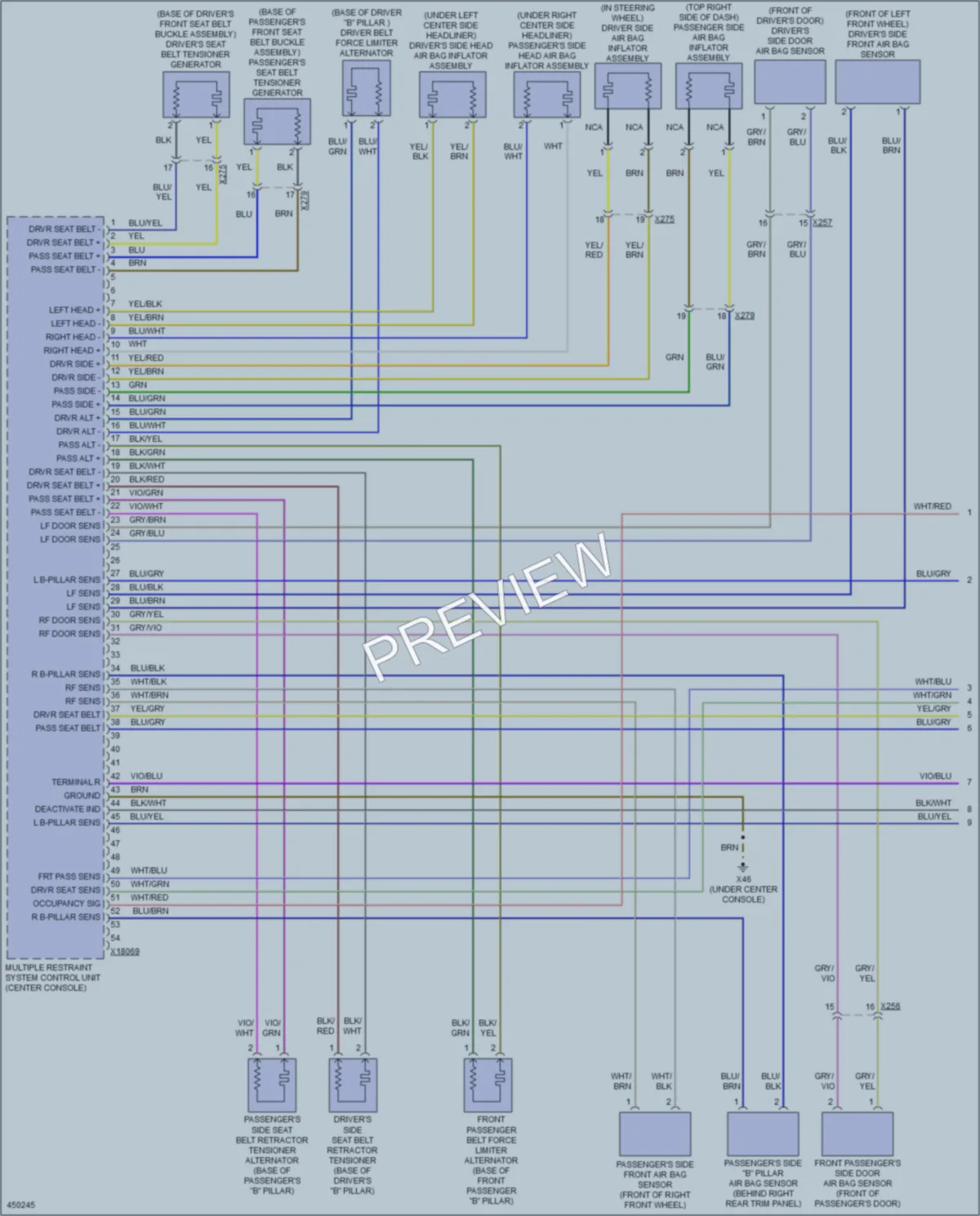 2015 MINI CooperCountryman Supplemental Restraints wiring diagram preview