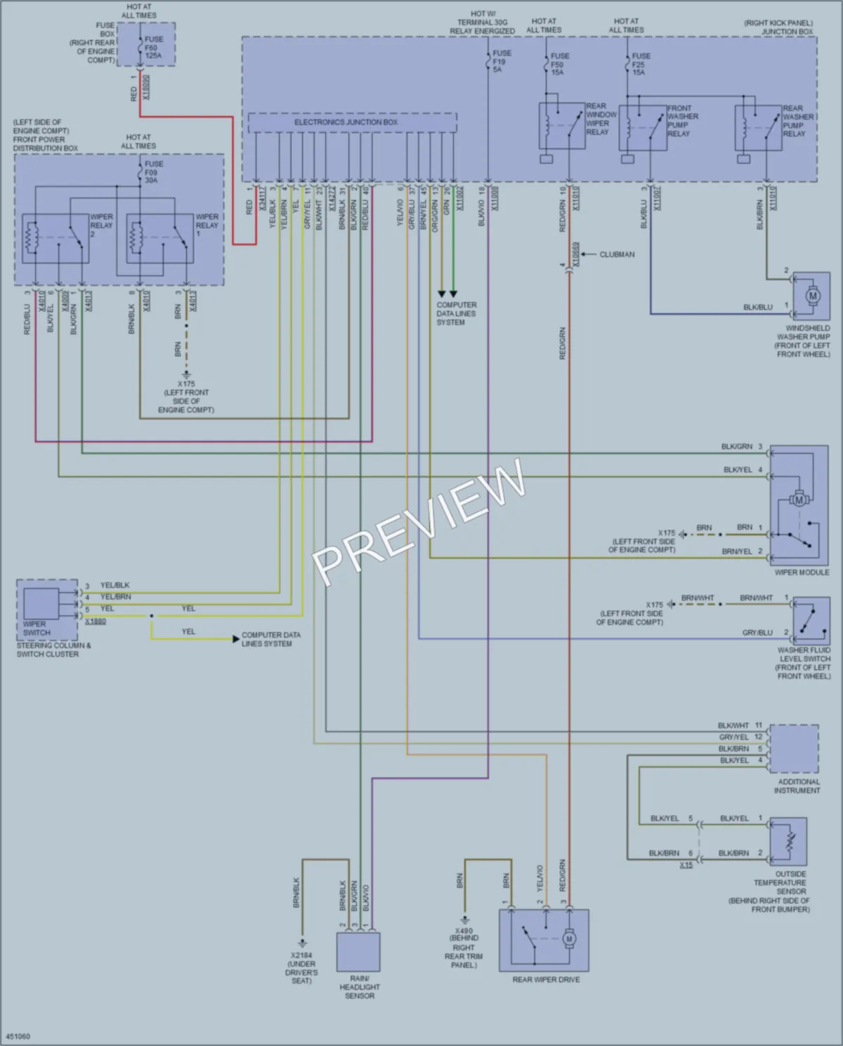 2015 MINI CooperCountryman Wiper Washer wiring diagram preview