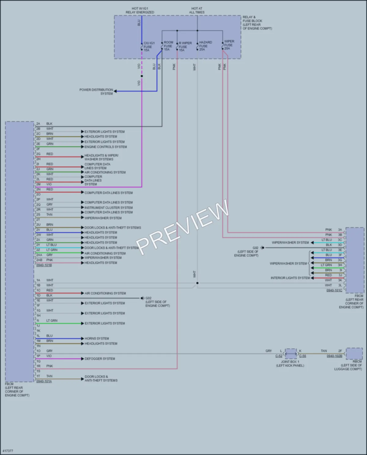 2015 Mazda 3 Body Control Modules wiring diagram preview