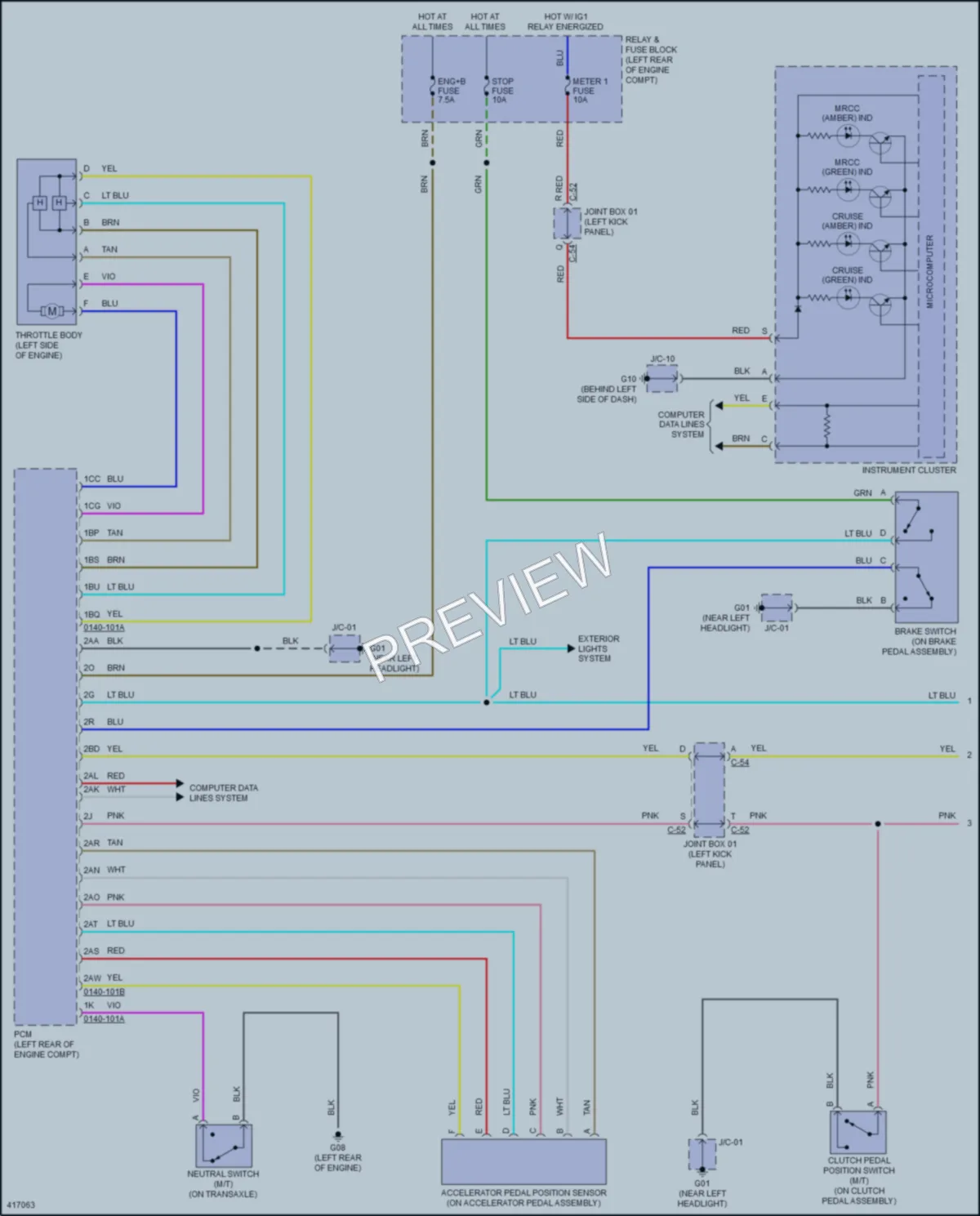 2015 Mazda 3 Cruise Control wiring diagram preview