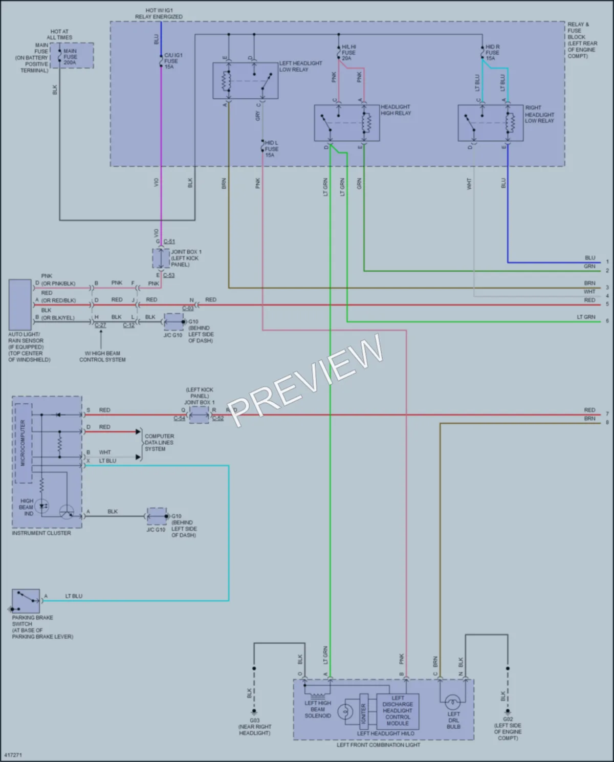 2015 Mazda 3 Headlights wiring diagram preview