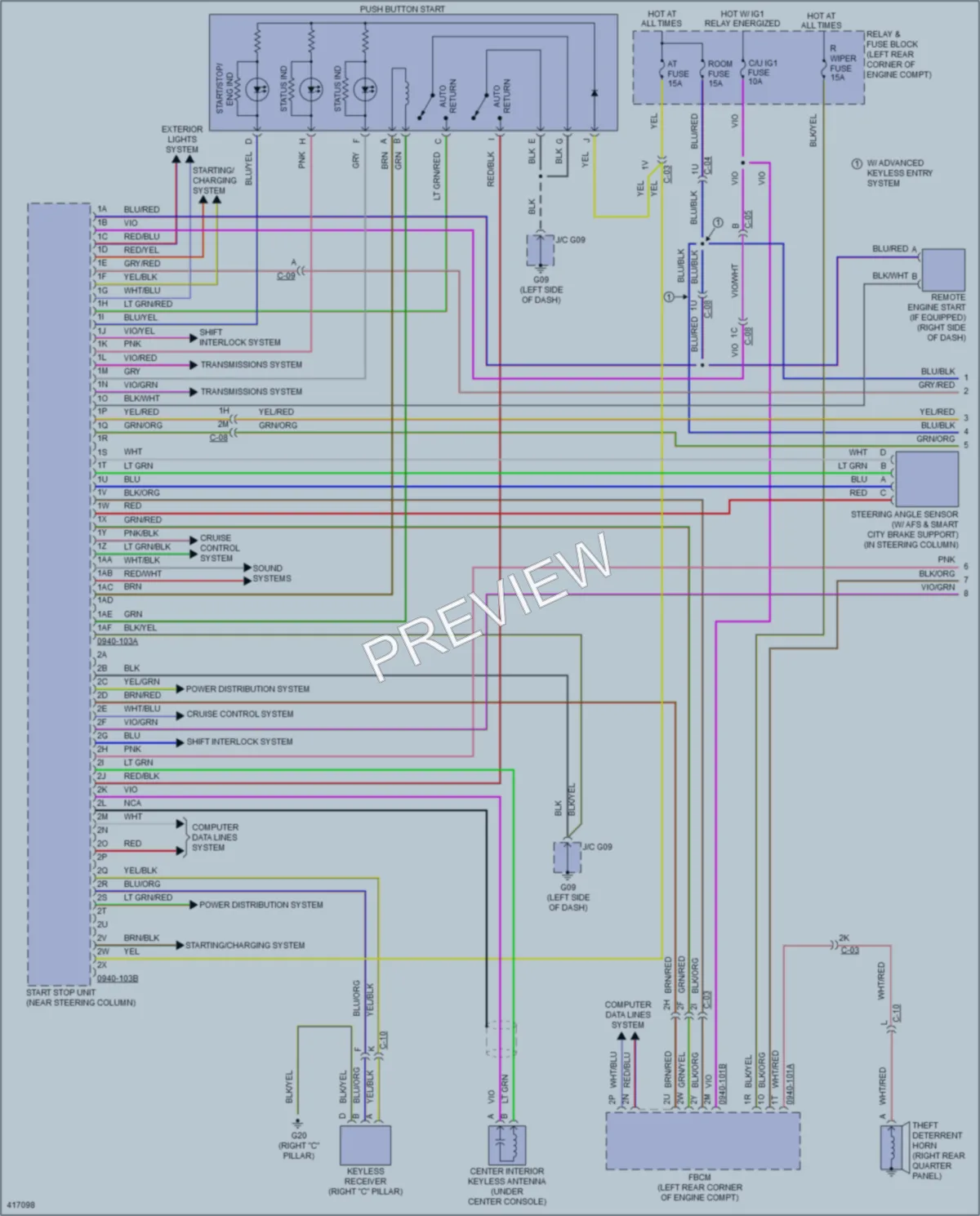 2015 Mazda 6 Anti Theft wiring diagram preview