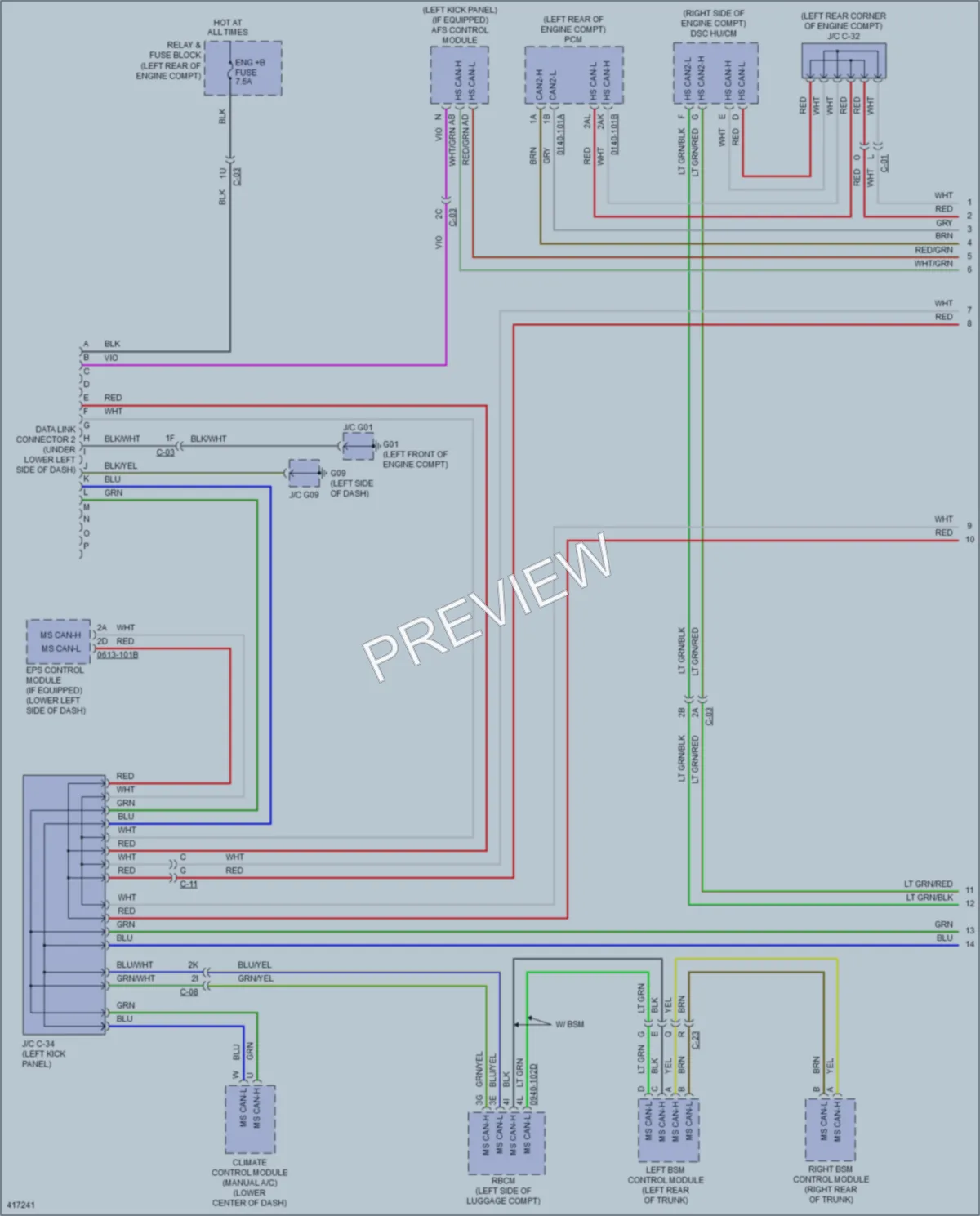 2015 Mazda 6 Computer Data Lines wiring diagram preview