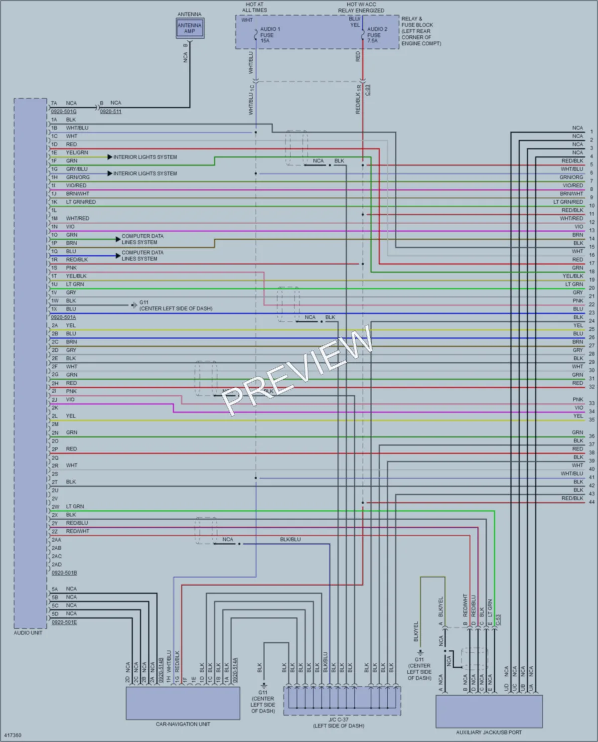 2015 Mazda 6 Radio wiring diagram preview